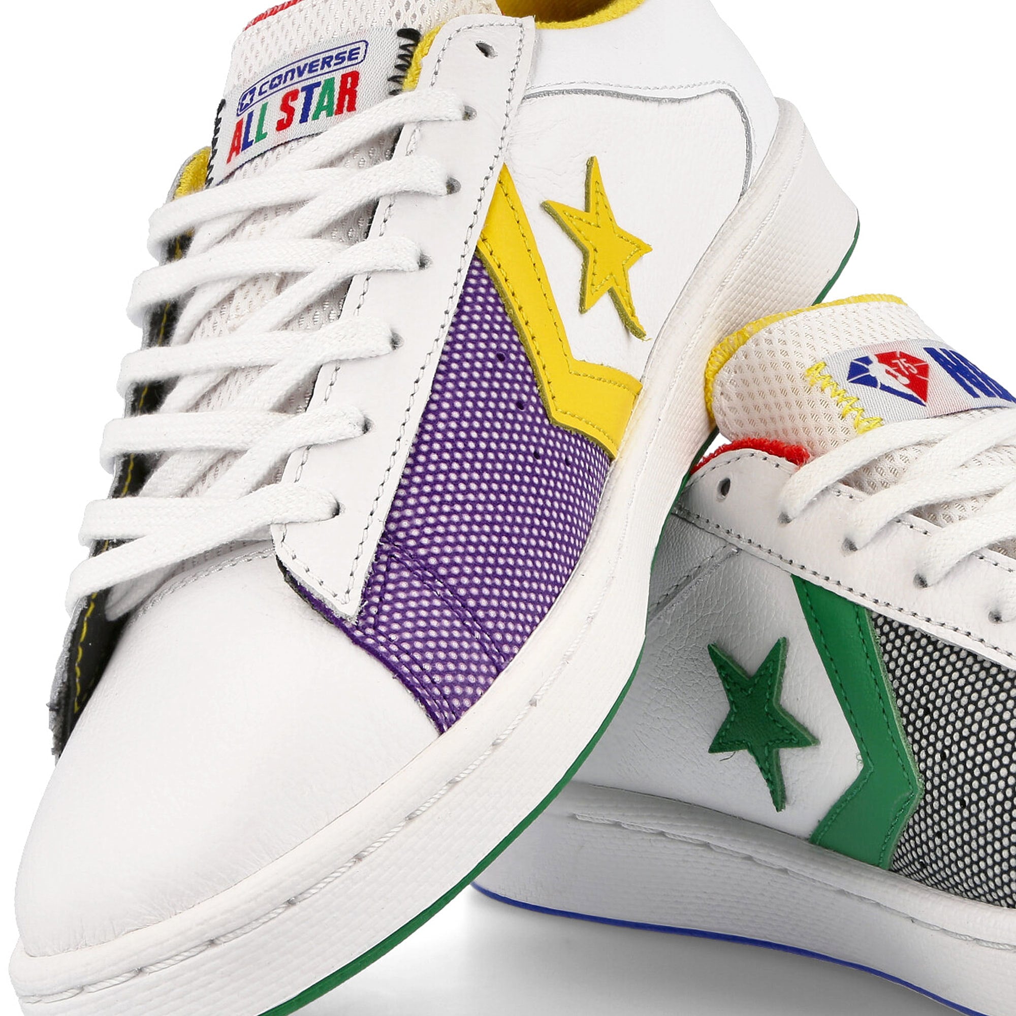 Converse NBA x Converse Pro Leather OX White-Game Royal-Court Purple Sneakers Detail View 1 | Overkill