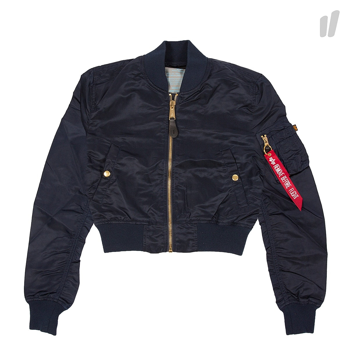 Alpha Industries wmns ma-1 pm cropped Rep Blue / Gold Jackets 176006 375 | Overkill