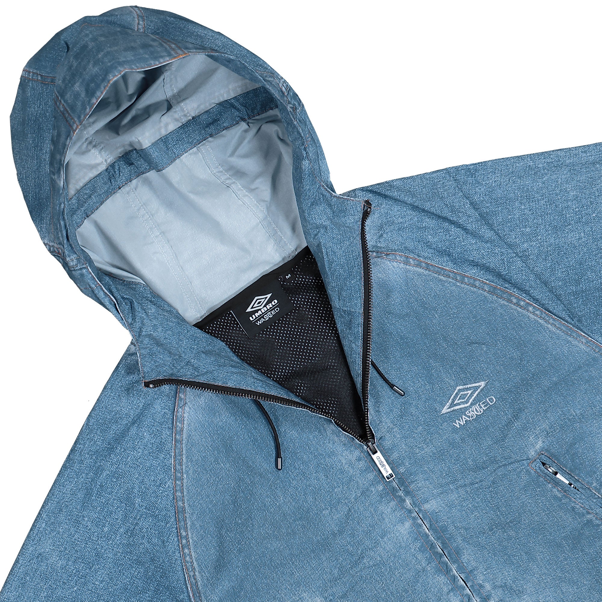 Umbro x Wasted Paris Trompe L'oeil Windbreaker Washed Blue Light Jacket 177050 Detailfoto | Overkill