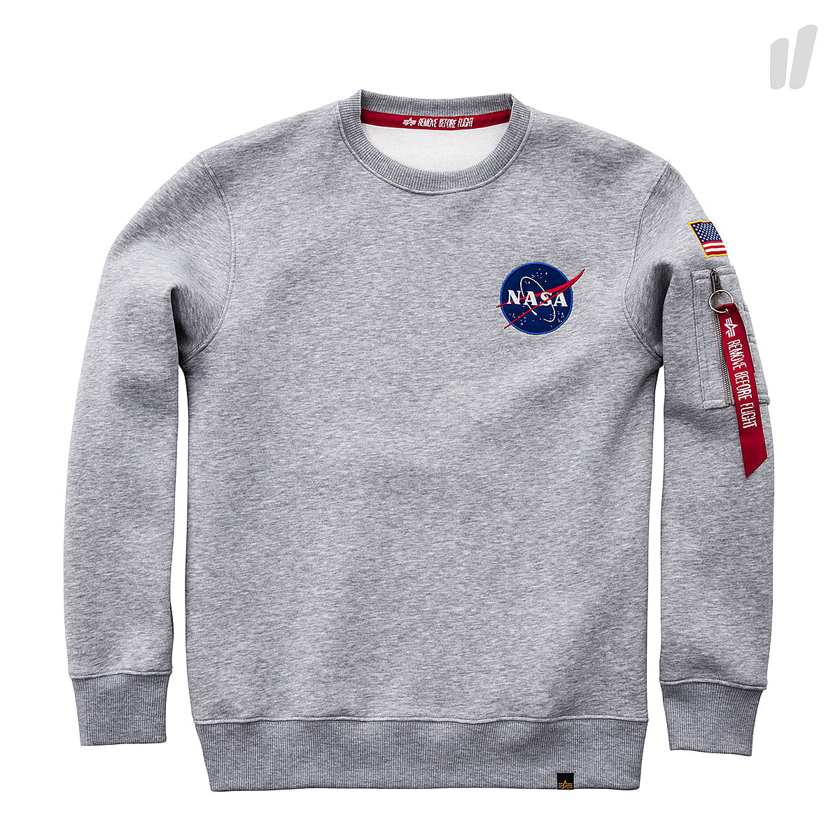 Alpha Industries space shuttle sweater Grey Heather Sweatshirts 178307 17 | Overkill