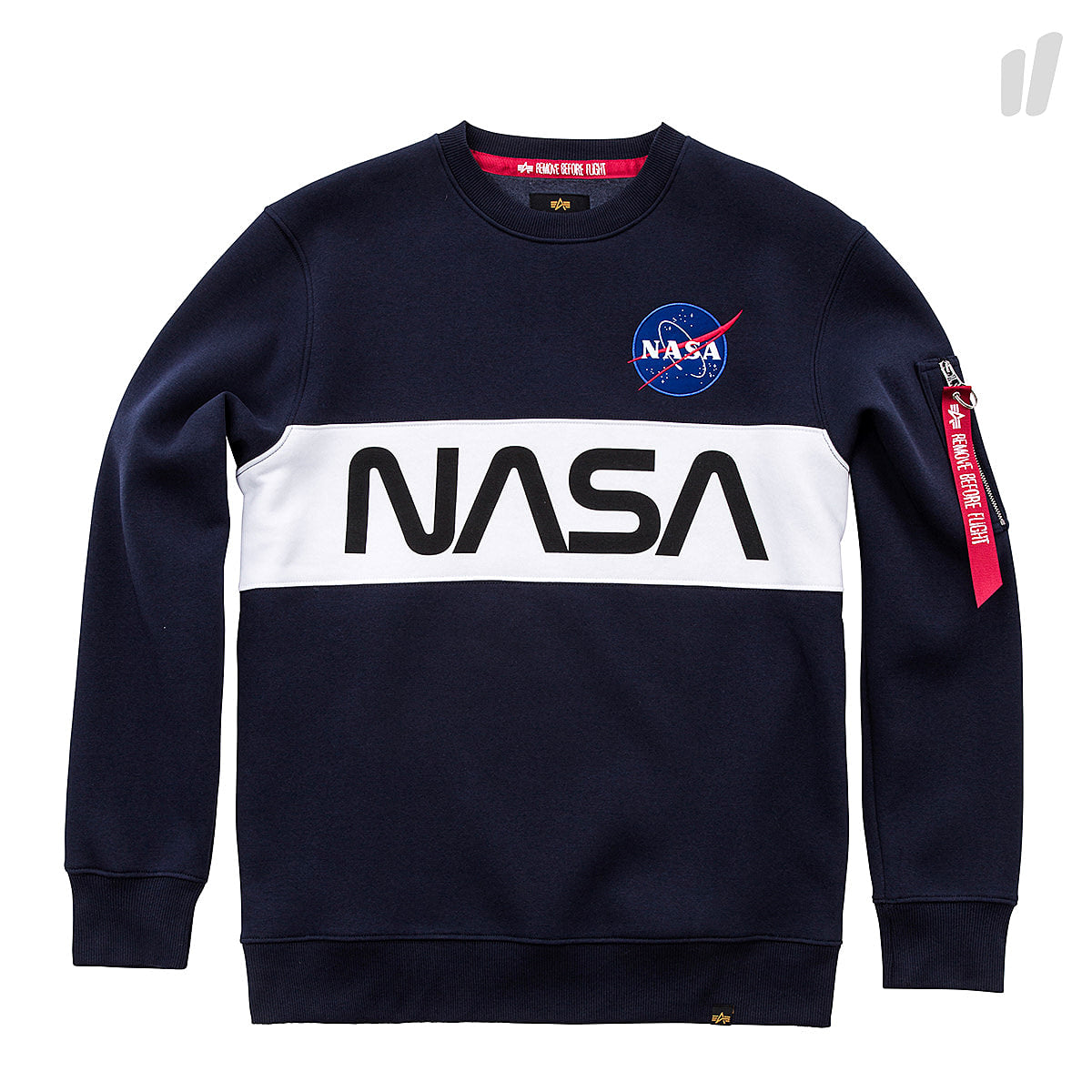 Alpha Industries nasa inlay sweater Rep.Blue Sweatshirts 178308 07 | Overkill