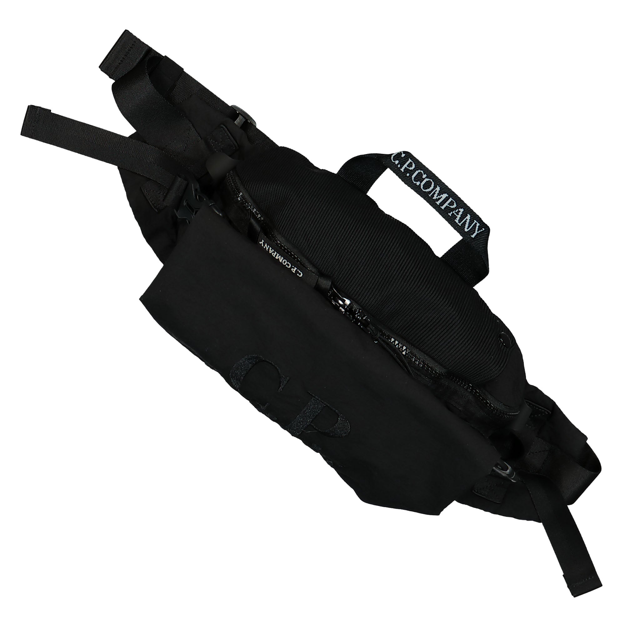 C.P. Company Accessories Bag In Plain Paper Touch Black Hip & Waist Bags Close-up | Overkill