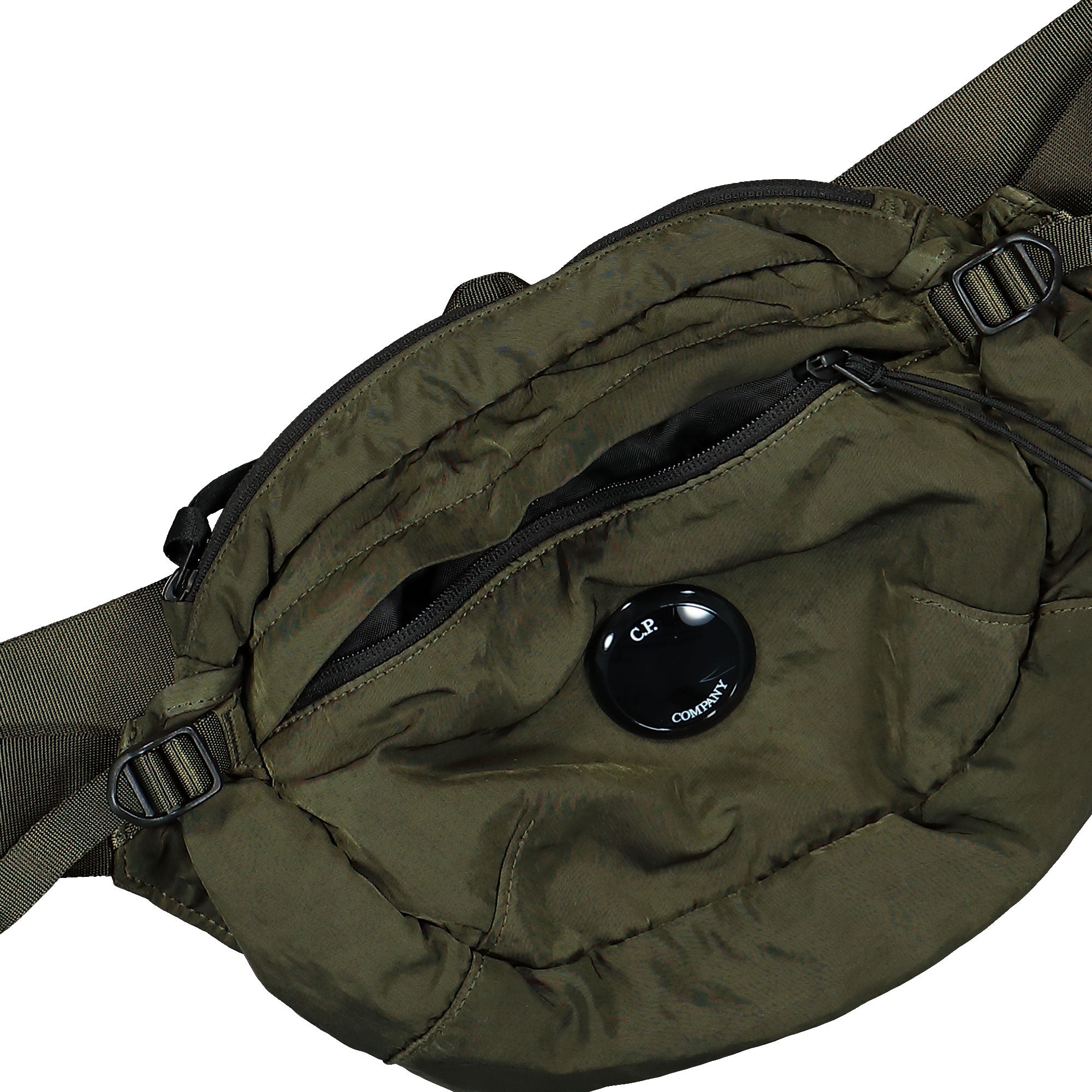C.P. Company Nylon B Crossbody Pack Ivy Green Shoulder & Cross Body Bags Close-up | Overkill