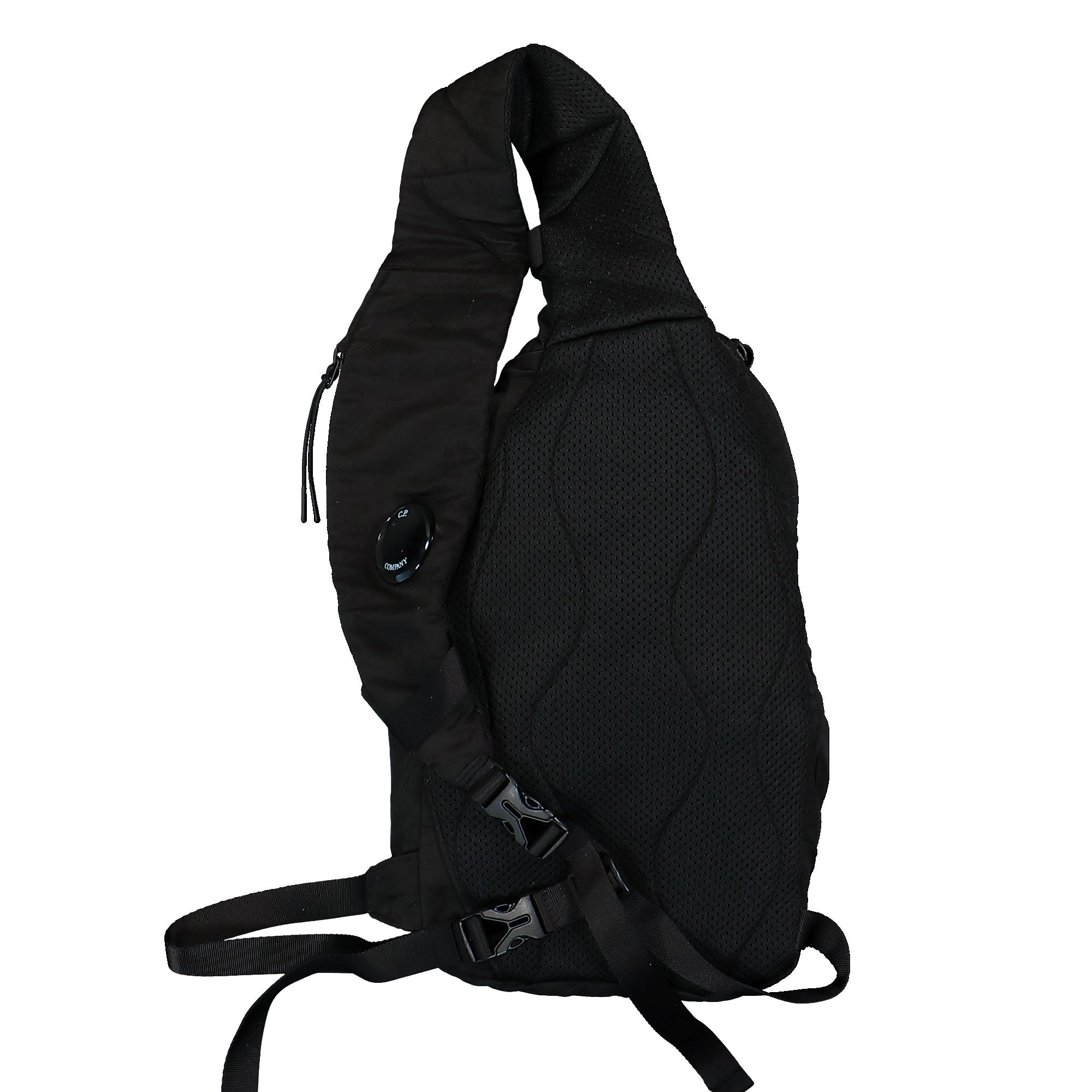 C.P. Company Nylon B Crossbody Backpack Black Shoulder & Cross Body Bags Close-up | Overkill