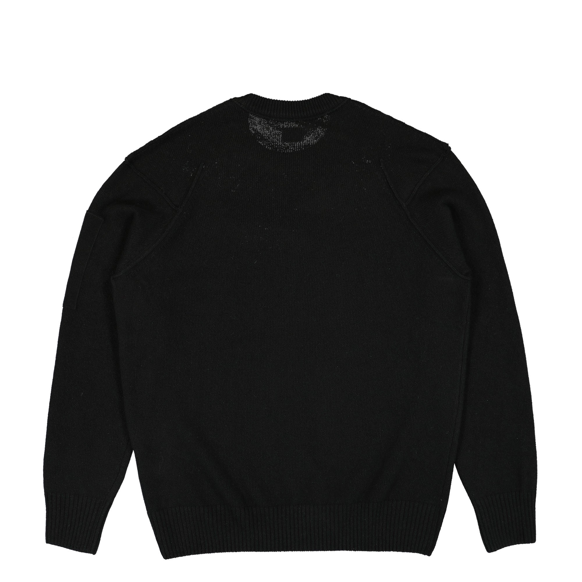 C.P. Company Lambswool GRS Crew Neck Knit Sweater Black Sweatshirts Material | Overkill