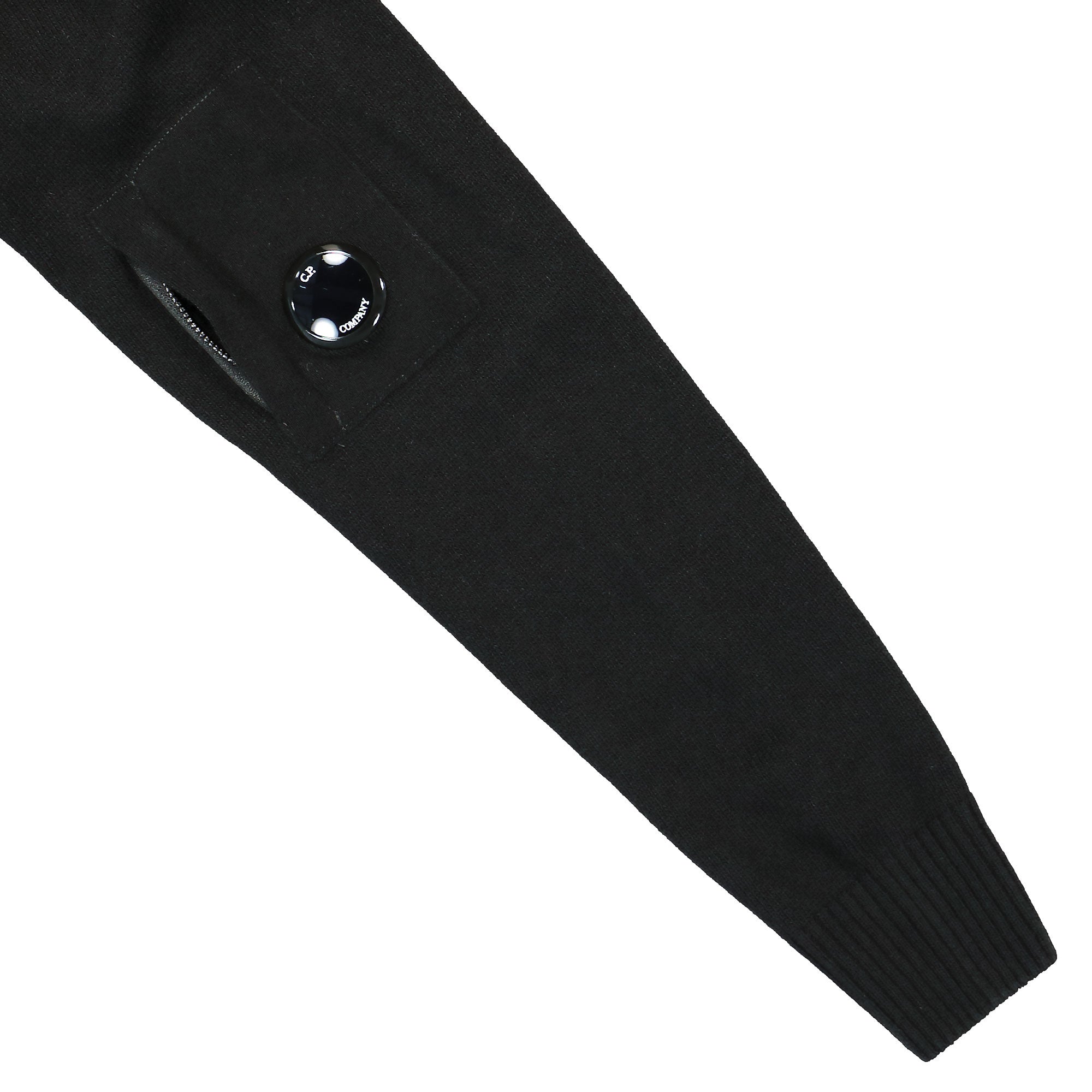 C.P. Company Lambswool GRS Half Zipped Knit Sweater Black Sweatshirts Detailfoto | Overkill