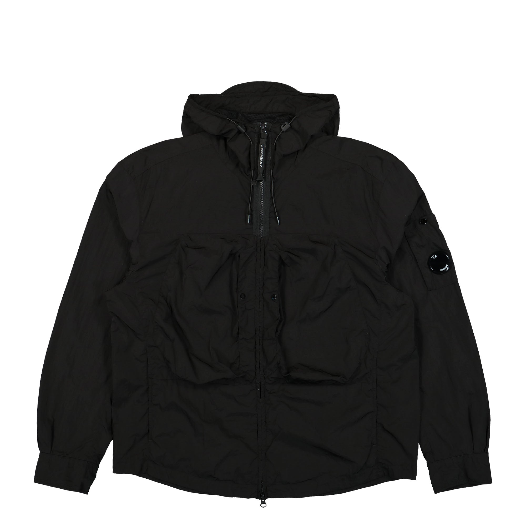 C.P. Company Chrome-R Hooded Overshirt Black Jackets 17CMOS156A-005904G 999 | Overkill