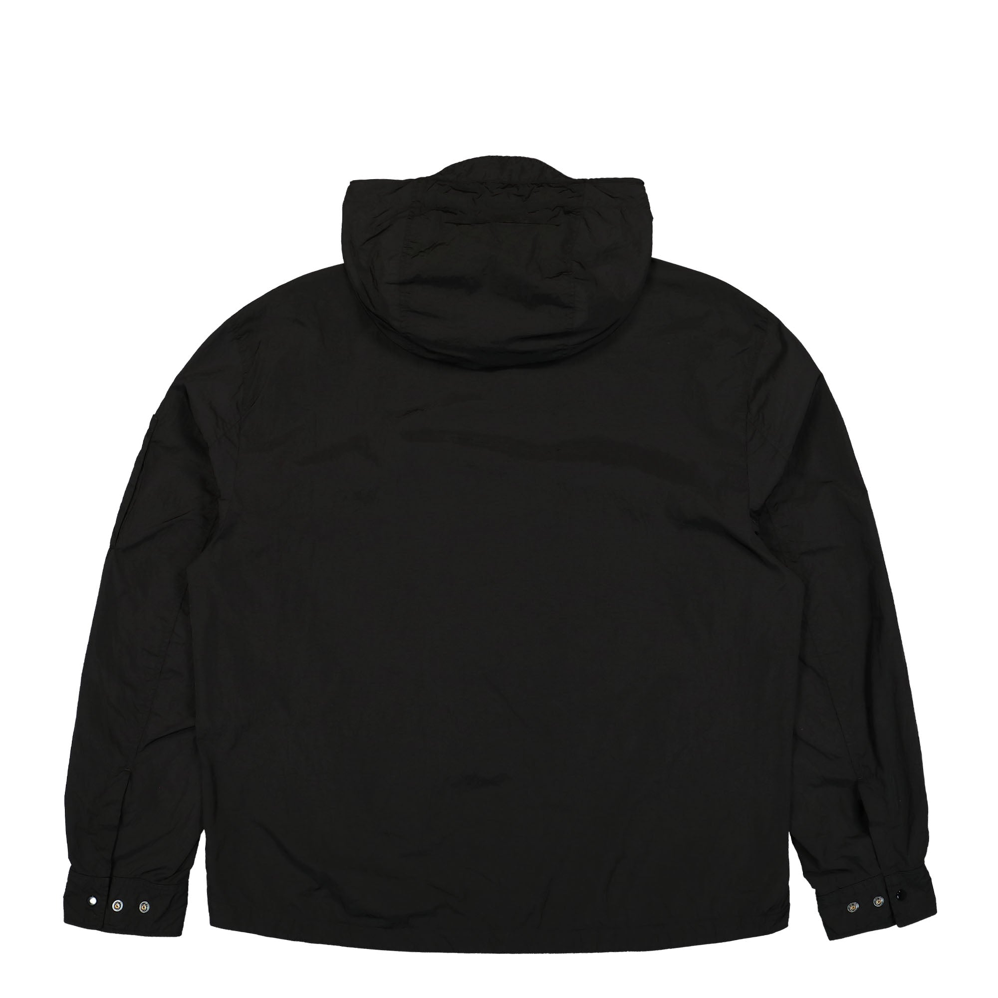C.P. Company Chrome-R Hooded Overshirt Black Jackets Material | Overkill