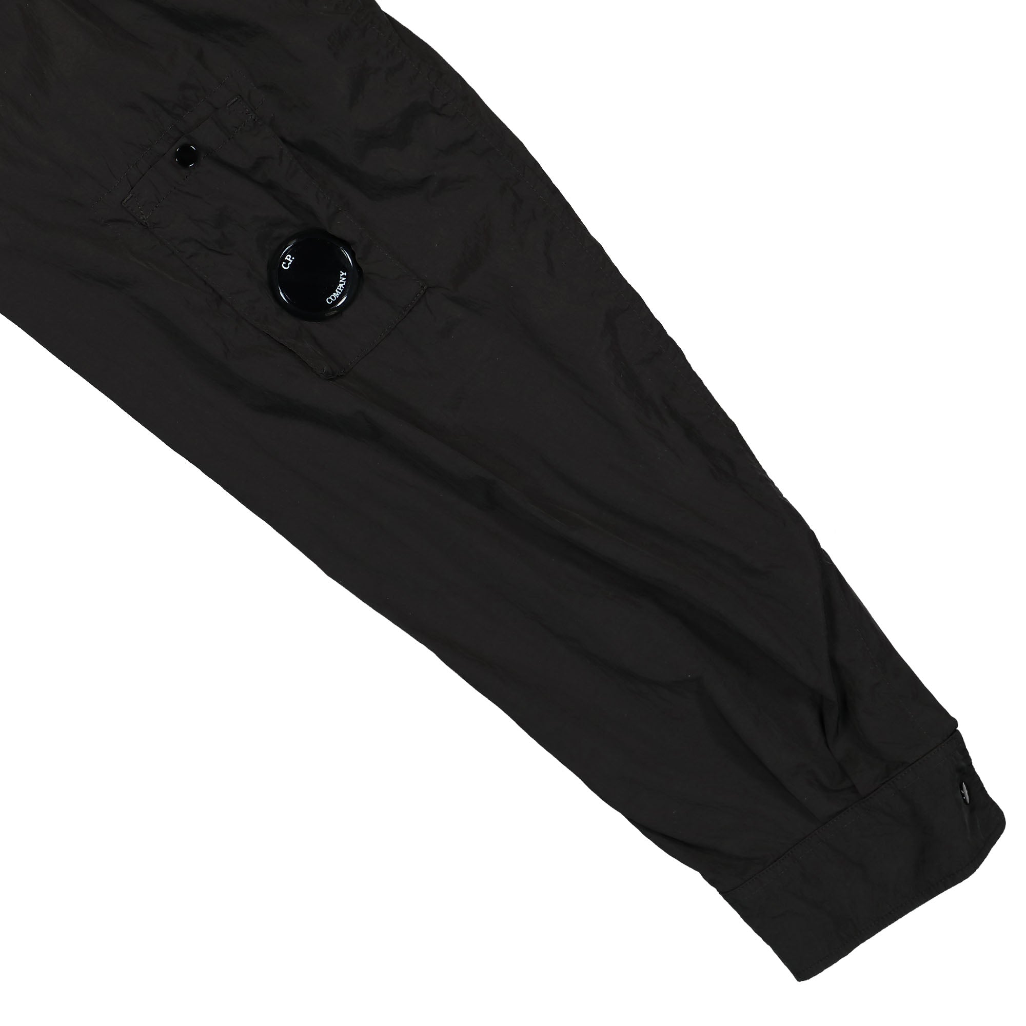 C.P. Company Chrome-R Hooded Overshirt Black Jackets Detail view 1 | Overkill