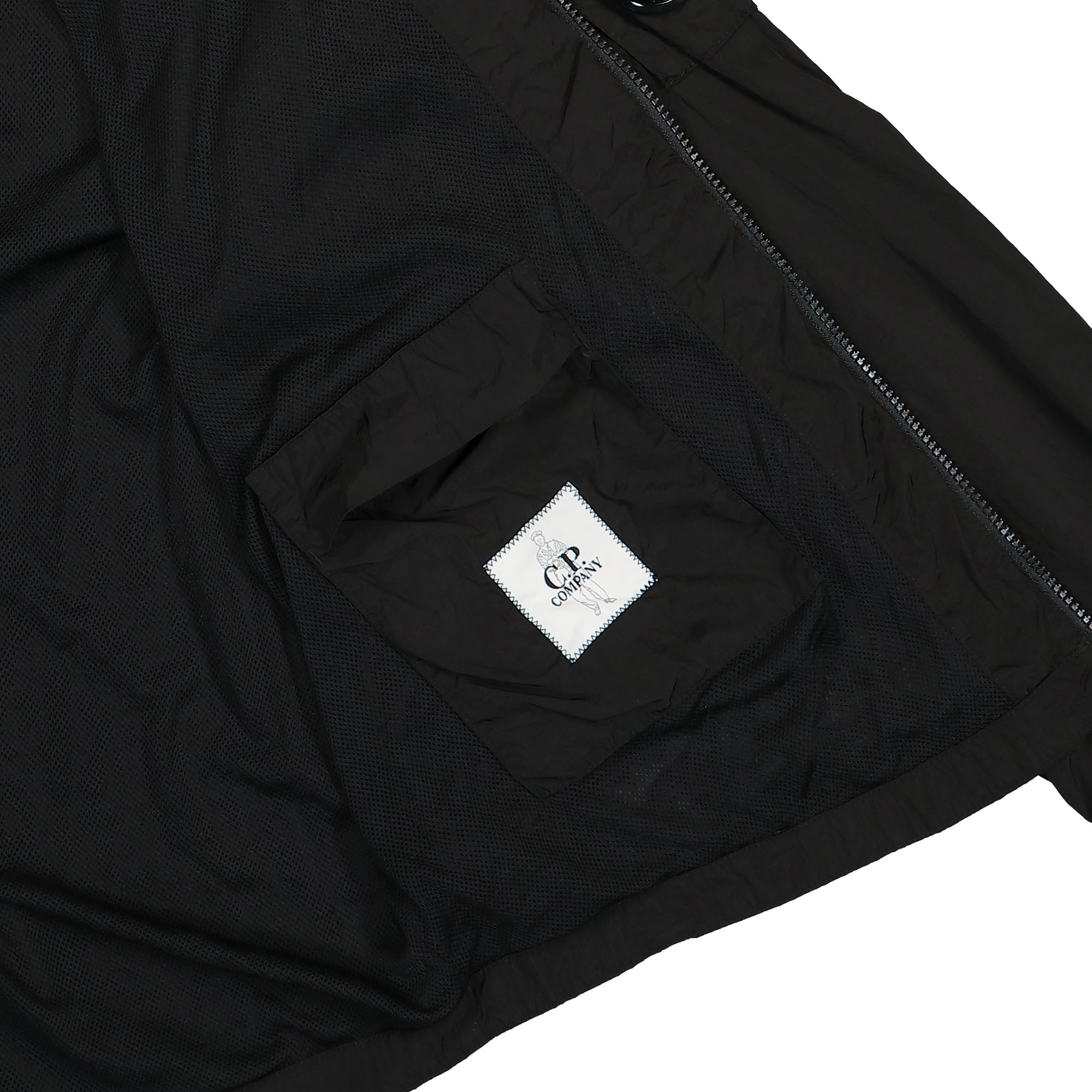 C.P. Company Chrome-R Hooded Overshirt Black Jackets Detail view 2 | Overkill