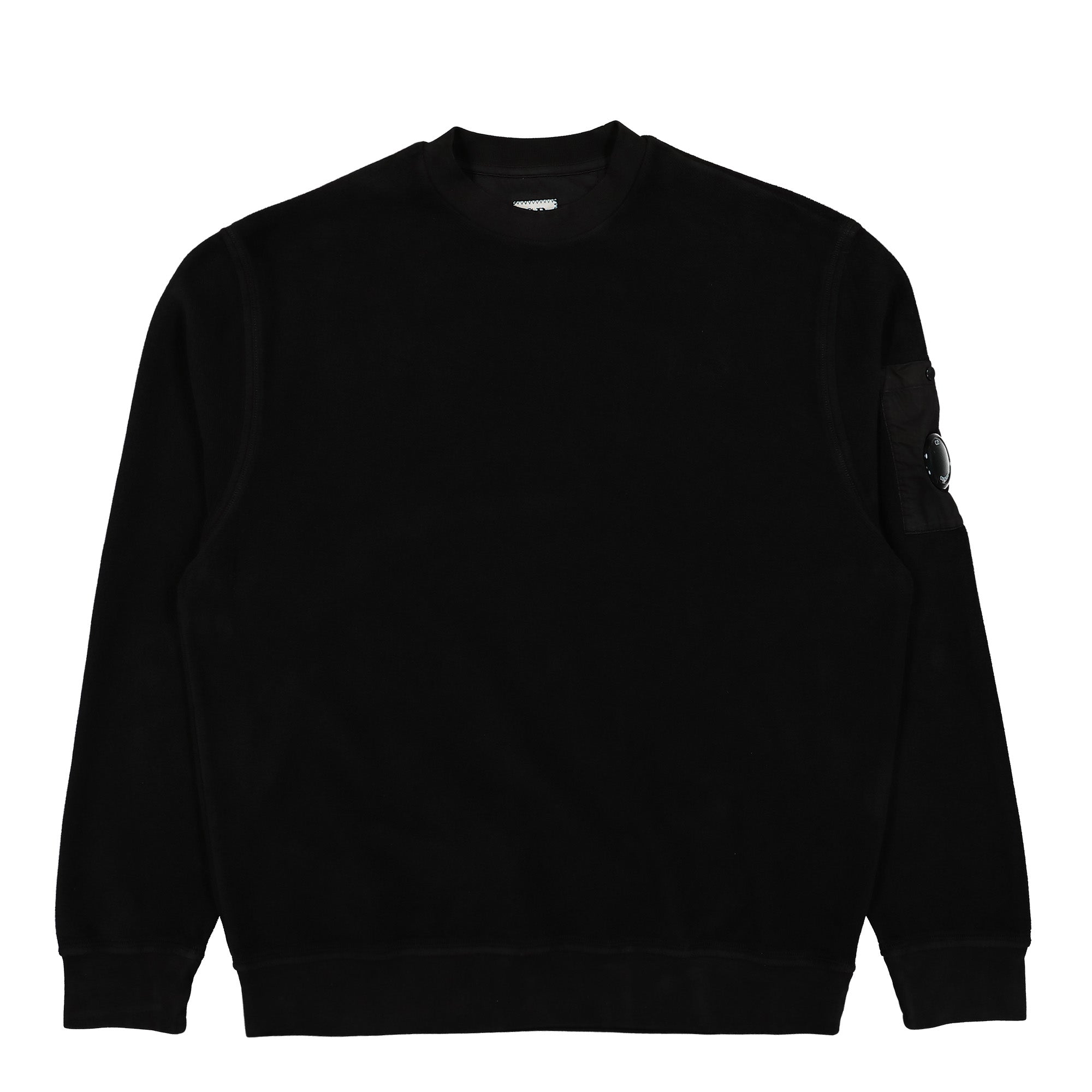 C.P. Company Brushed Emerized Diagonal Fleece Sweatshirt Black Sweatshirts 17CMSS285A-006614G 999 | Overkill