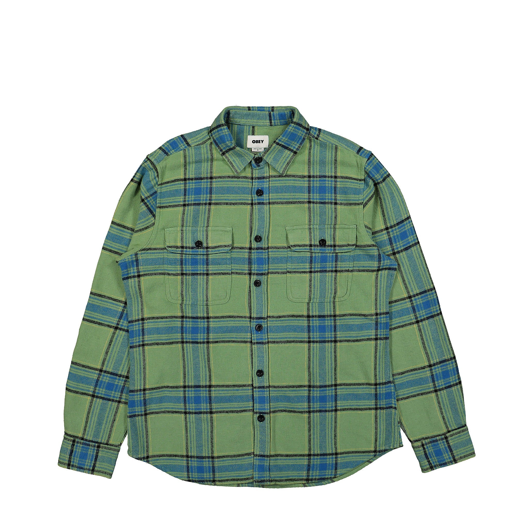 Obey Eugene Woven Shirt Jade Multi Shirts 181200359 | Overkill