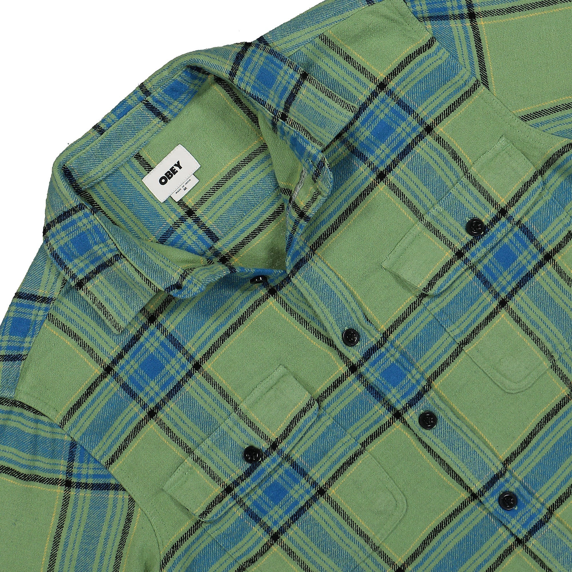 Obey Eugene Woven Shirt Jade Multi Shirts Detailfoto | Overkill