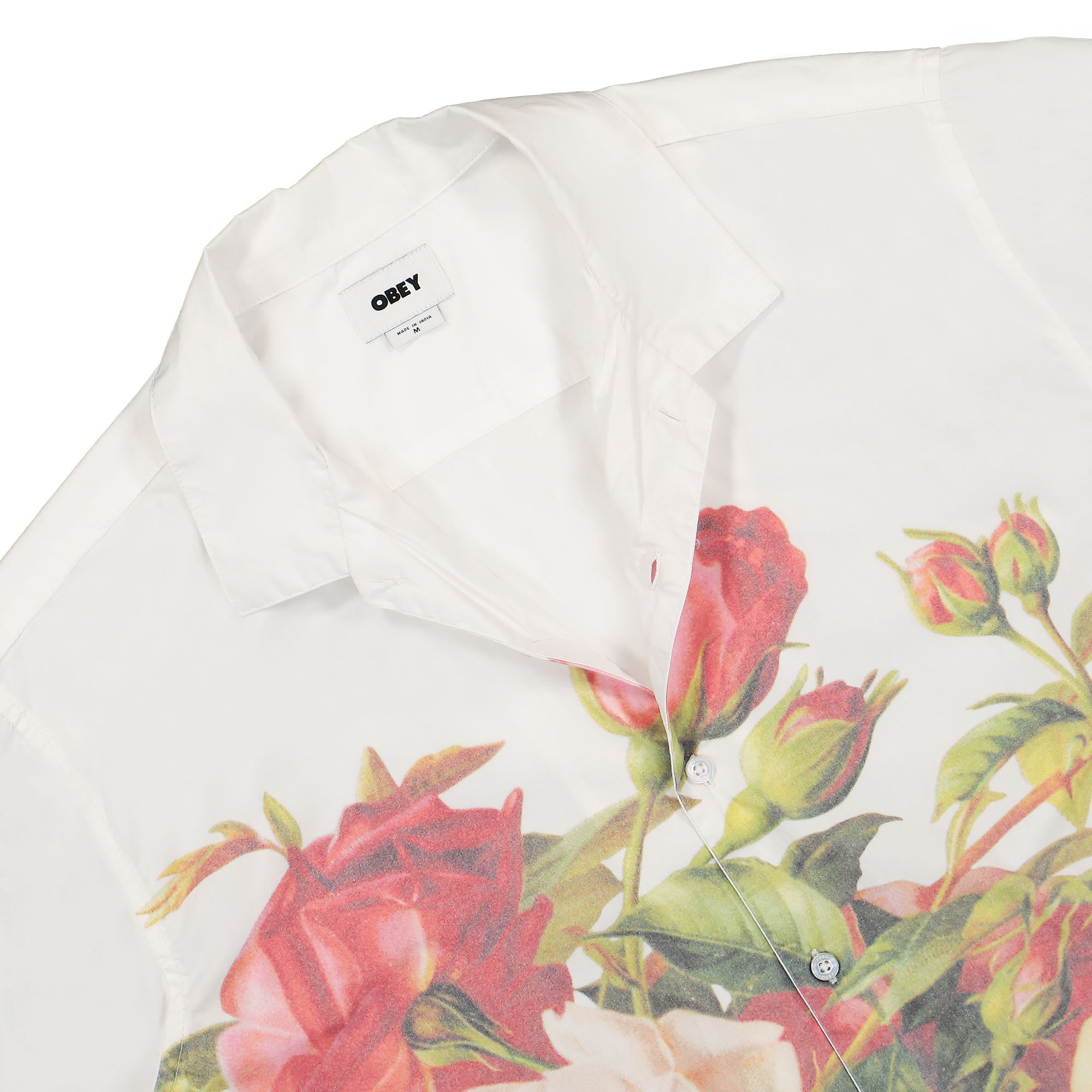 Obey Disorder Woven Shirt White Multi Shirts Close-up | Overkill