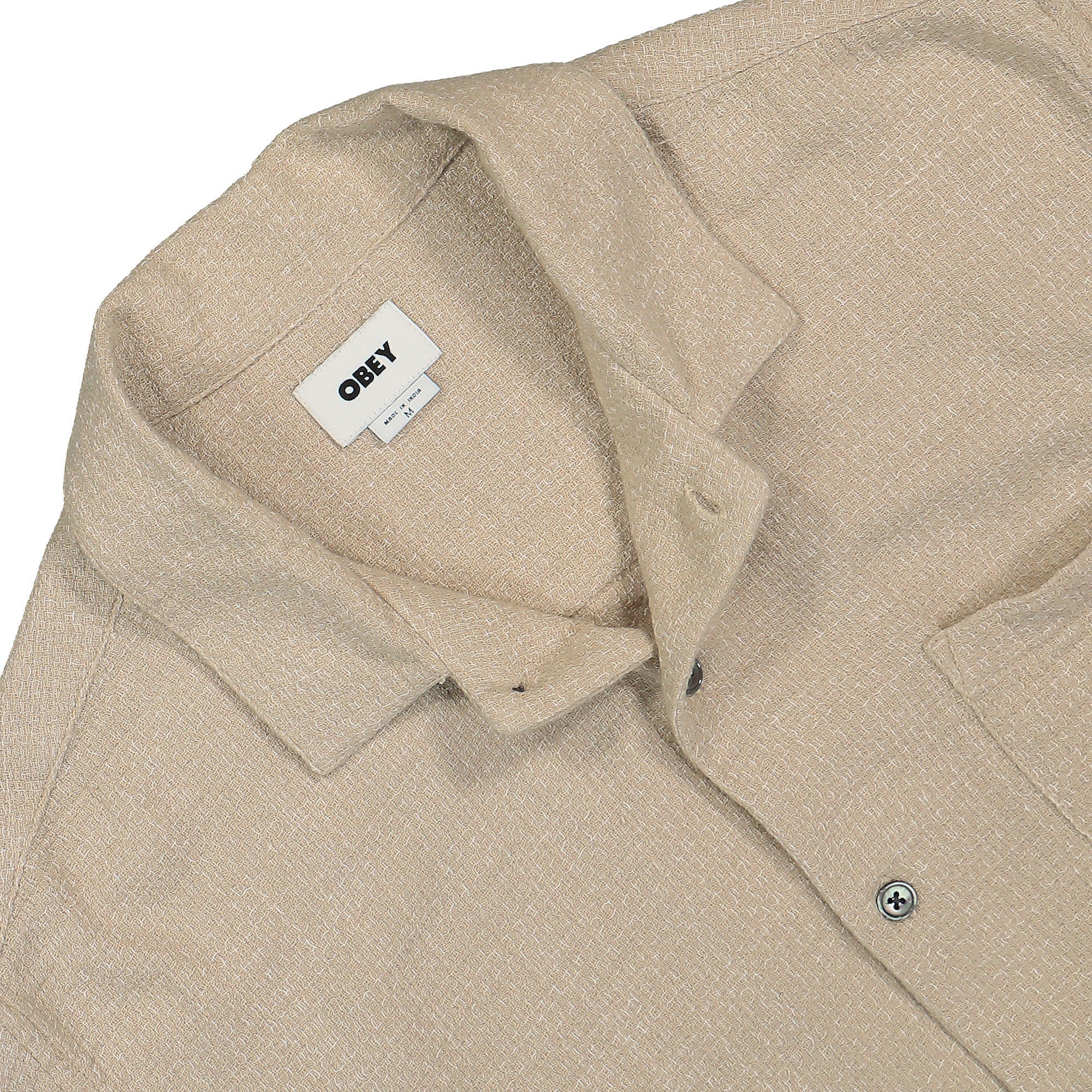 Obey Feather Shirt Silver Grey Shirts Close-up | Overkill