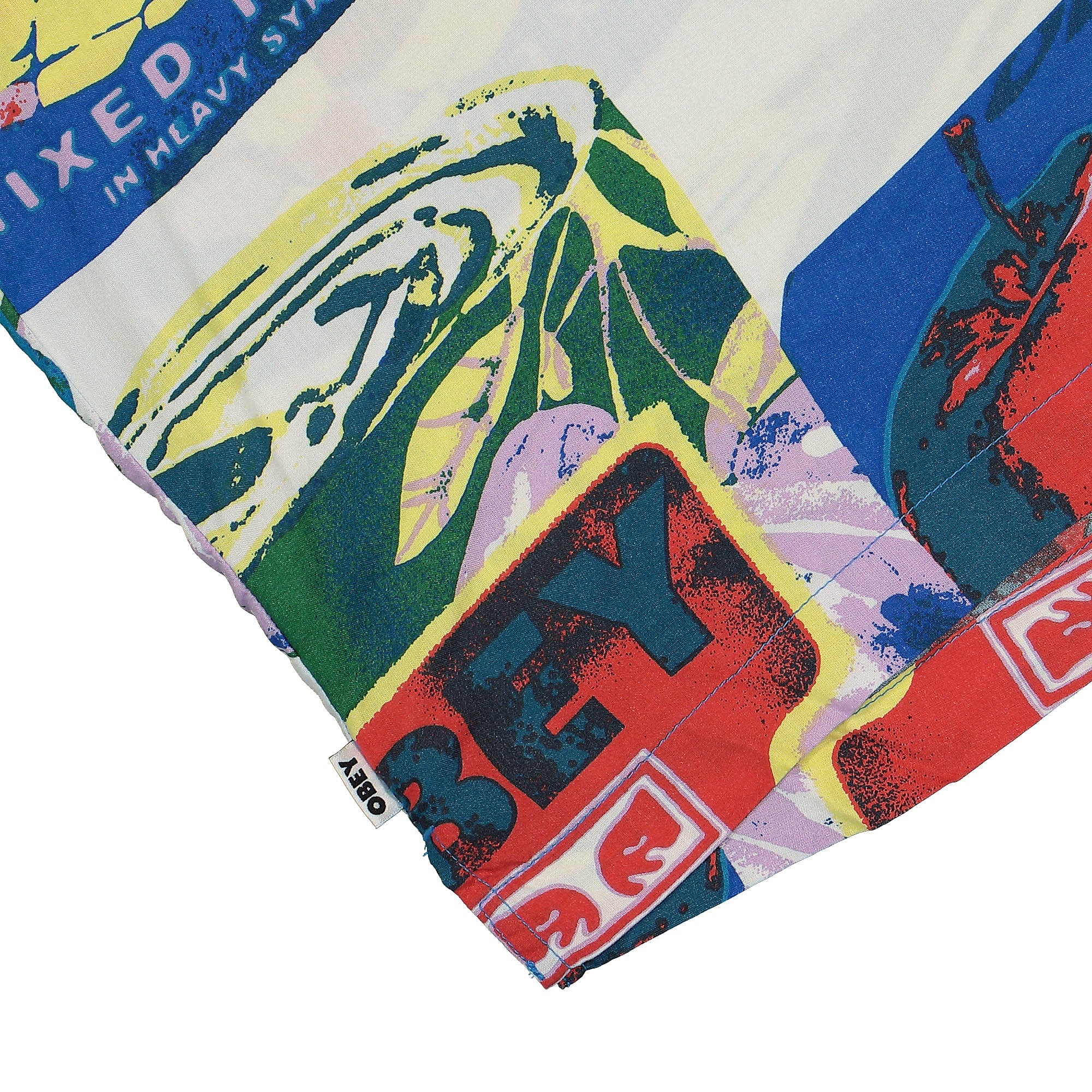 Obey Fruit Cans Woven Black Multi Shirts Detailfoto | Overkill