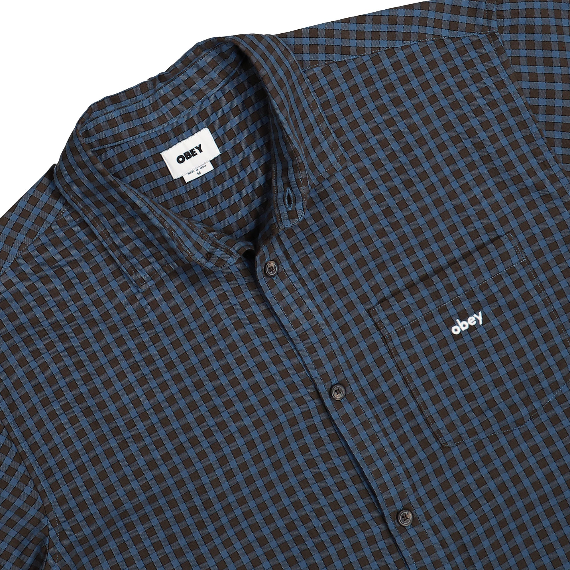 Obey BigWig Otis Woven Shirt Dull Blue Multi Shirts Detail view 1 | Overkill
