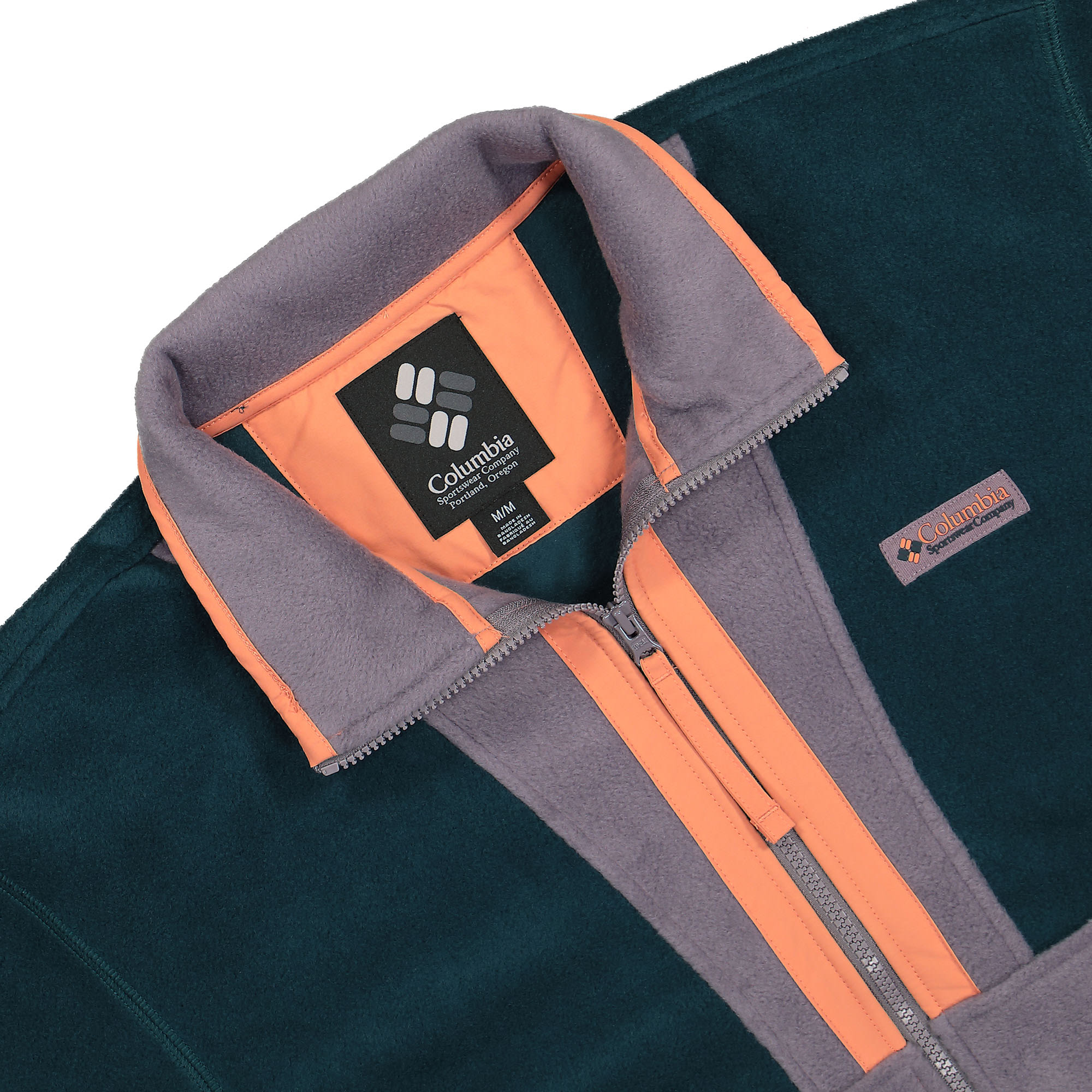 Columbia Back Bowl Full Zip Fleece Night Wave, Granite Purple Fleece Jackets Close-up | Overkill