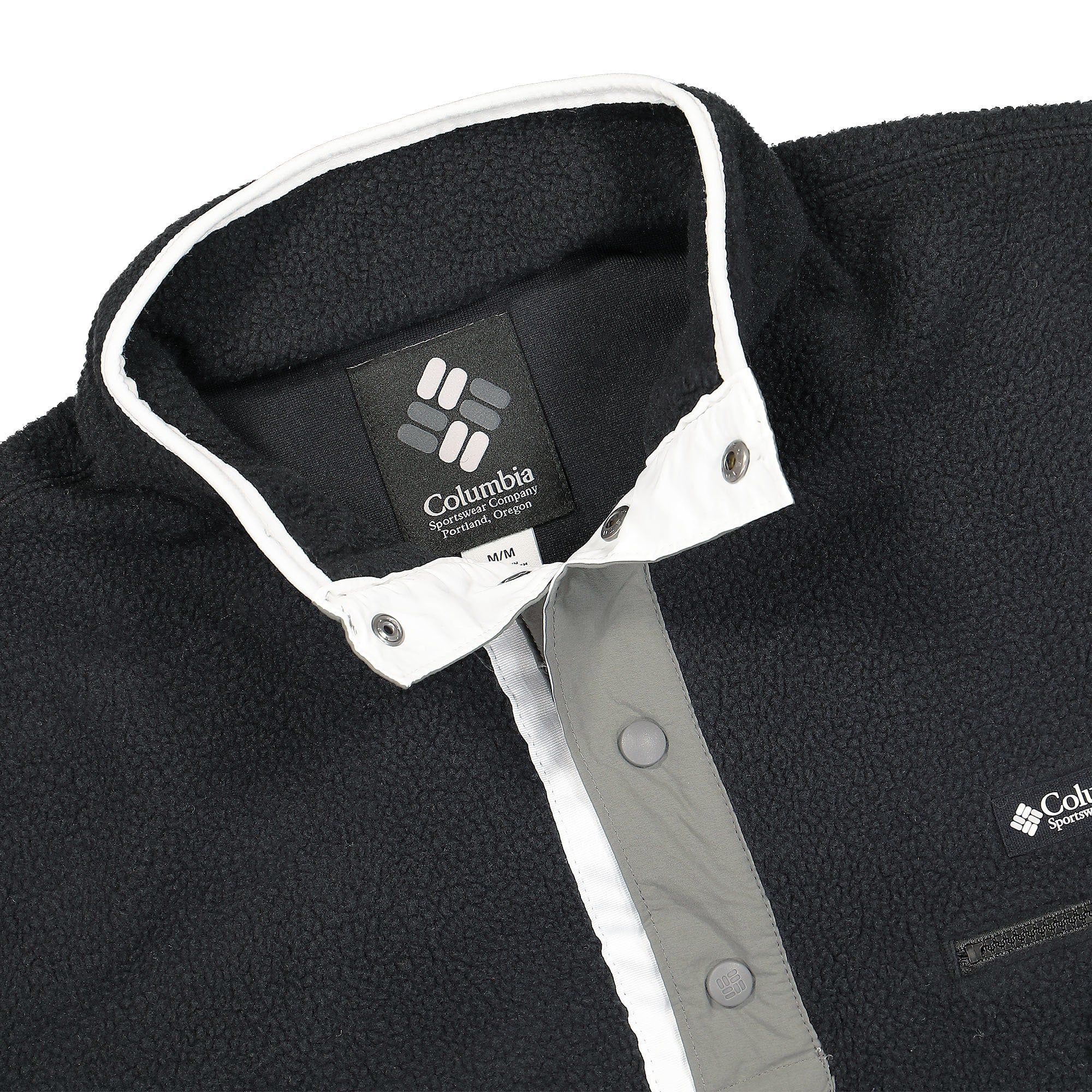 Columbia Helvetia Half Snap Fleece Black Sweatshirts Close-up | Overkill