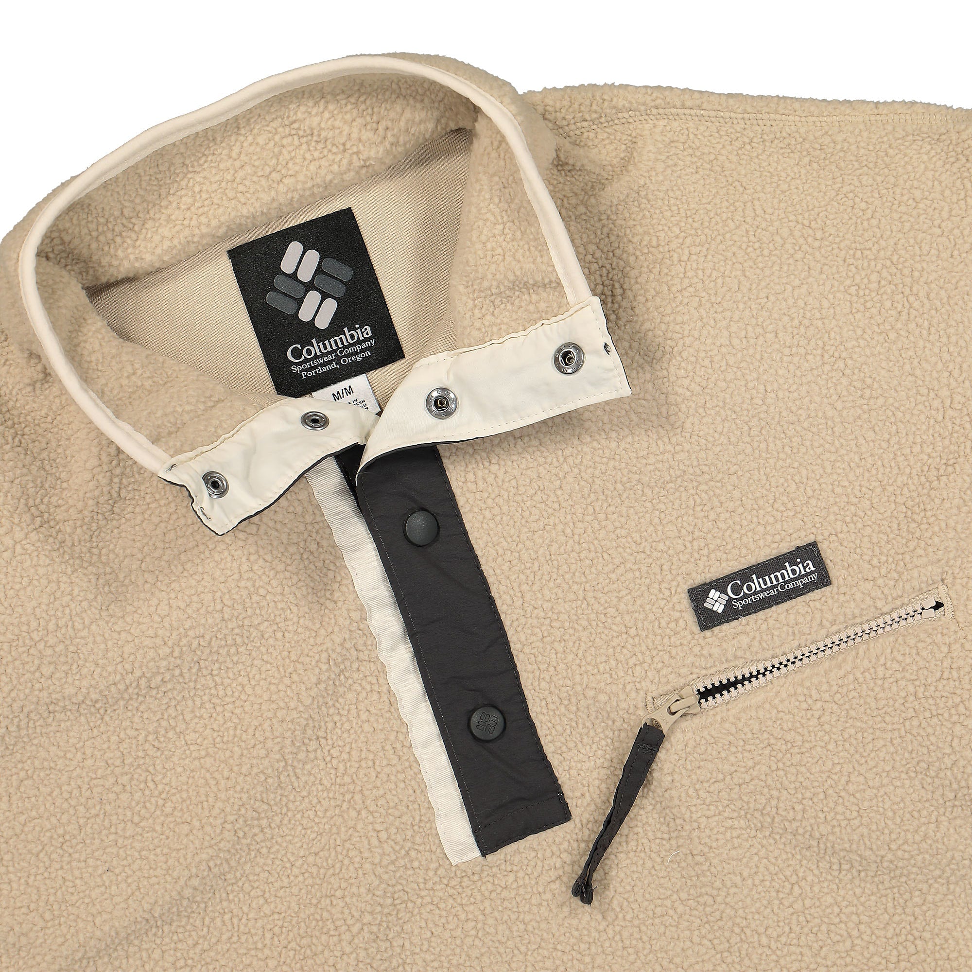 Columbia Helvetia Half Snap Fleece Ancient Fossil Sweatshirts Close-up | Overkill