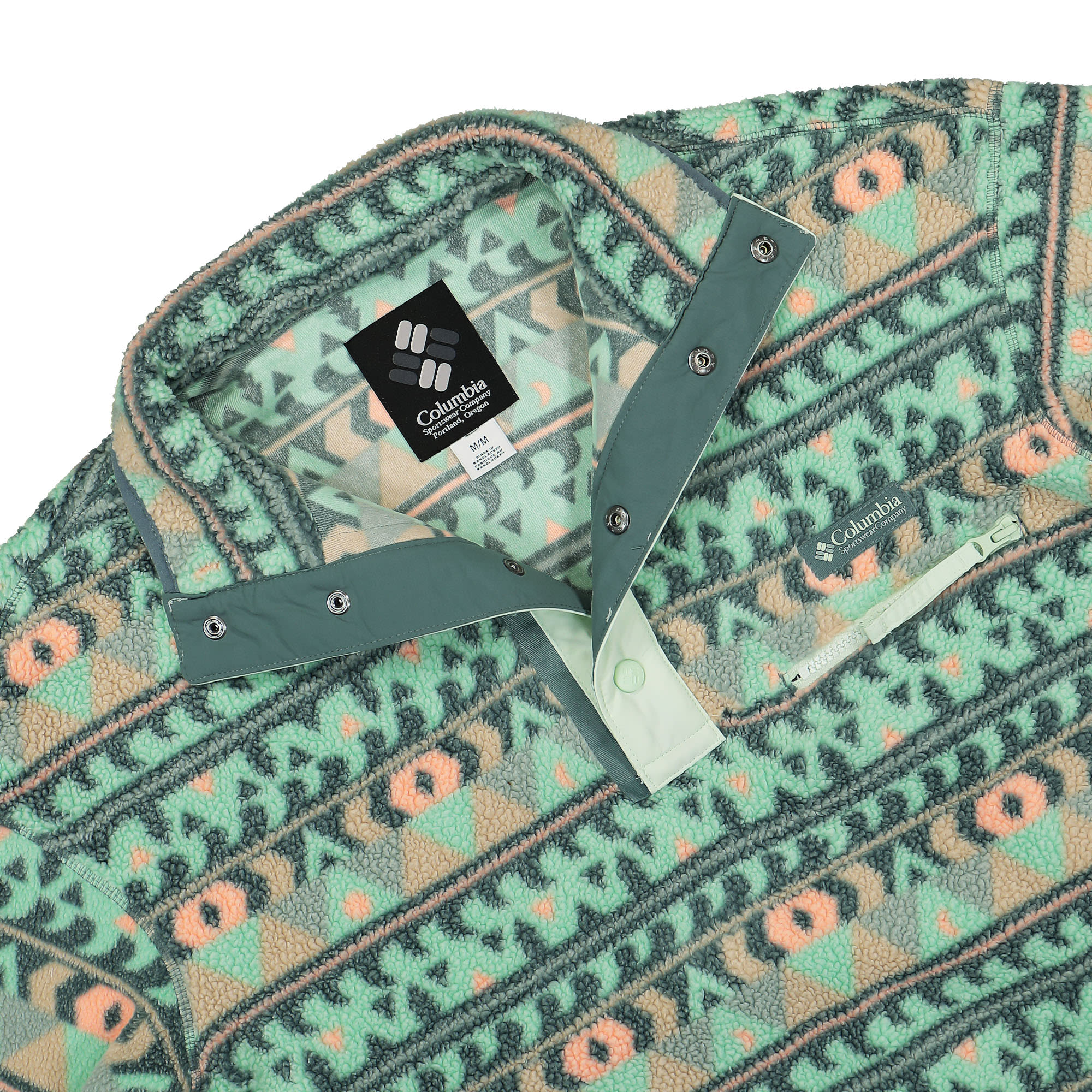 Columbia Helvetia Half Snap Fleece Metal Camp Blanket Sweatshirts Close-up | Overkill