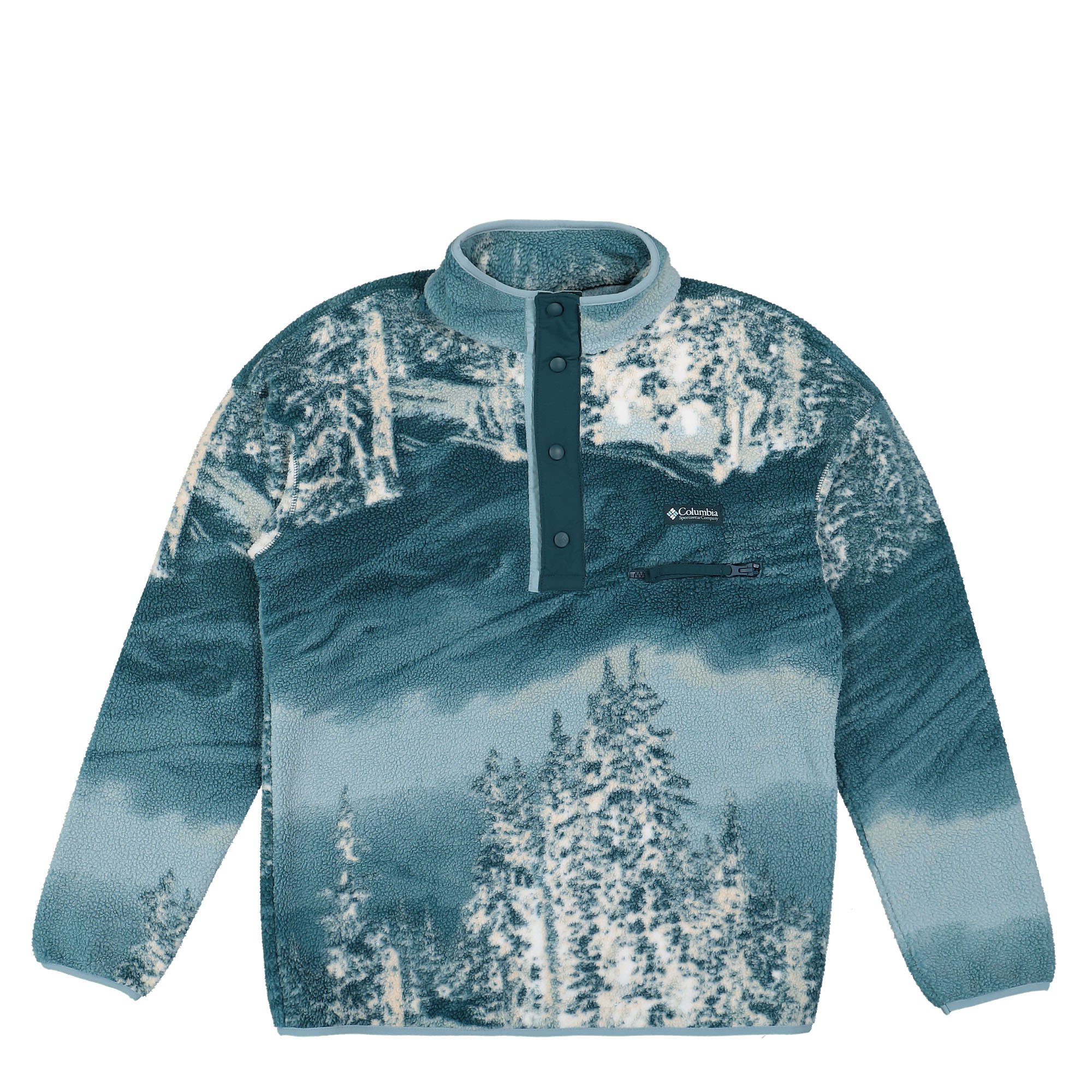 Columbia Helvetia Half Snap Fleece Night Wave Solar Ski Print Sweatshirts 1889853415 | Overkill