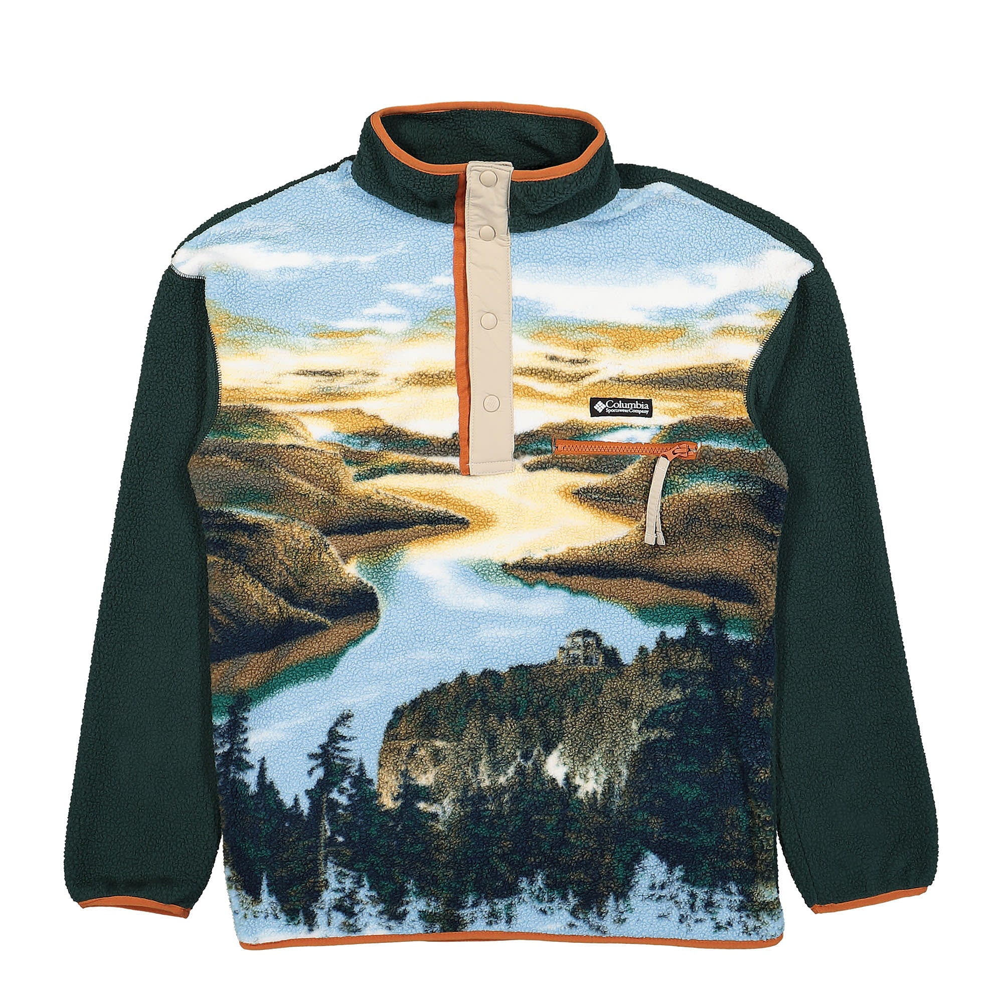 Columbia Helvetia Half Snap Fleece Warm Copper CRG Print Sweatshirts 1889853858 | Overkill