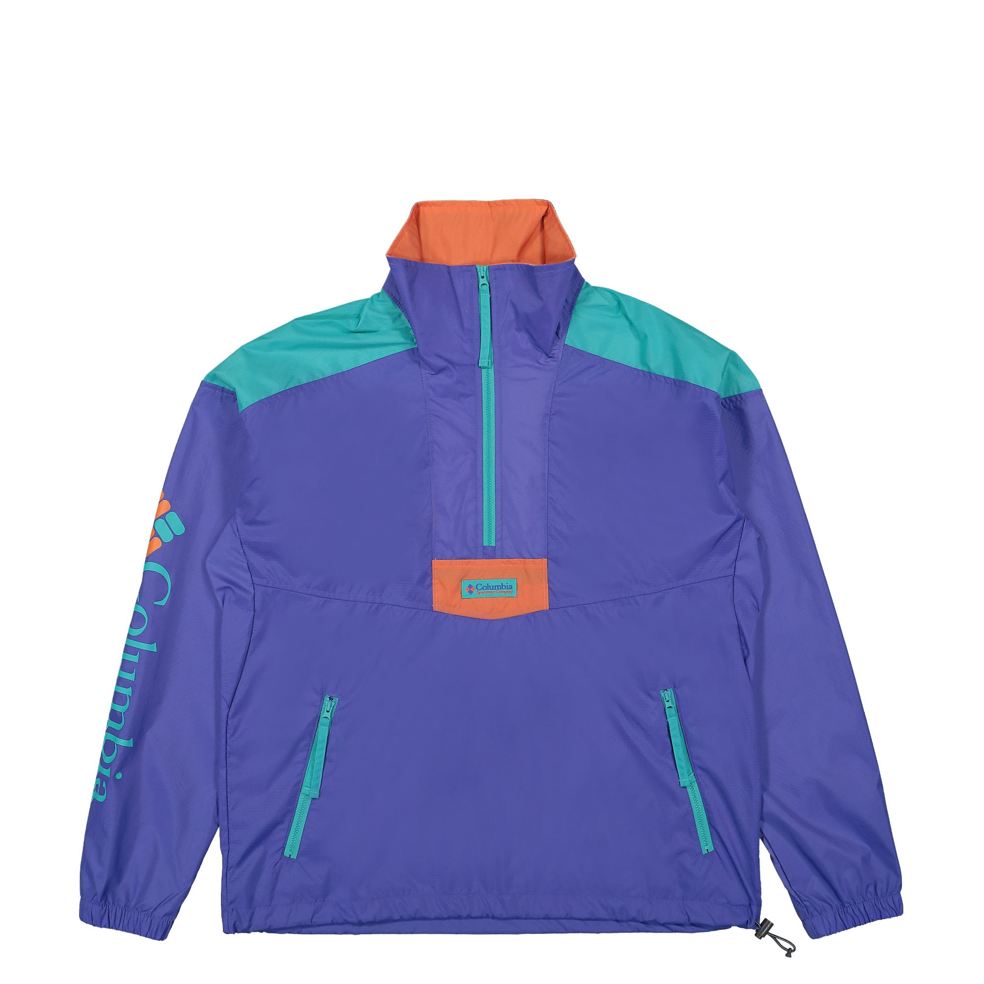 Columbia Riptide Anorak Purple Lotus / Bright Aqua / Desert Orange Windbreaker 1890091546 | Overkill