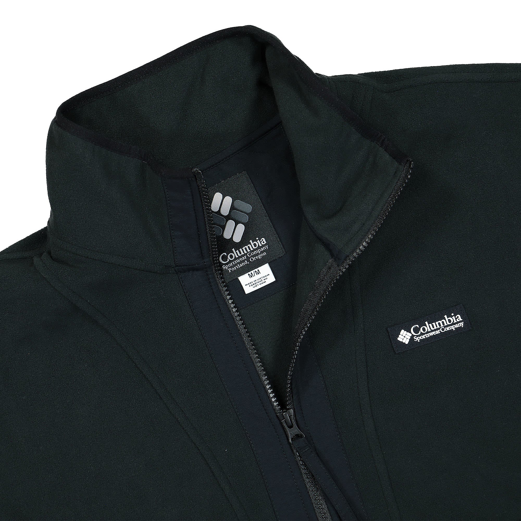 Columbia Back Bowl Fleece Lightweight Jacket Black Fleece Jackets Close-up | Overkill