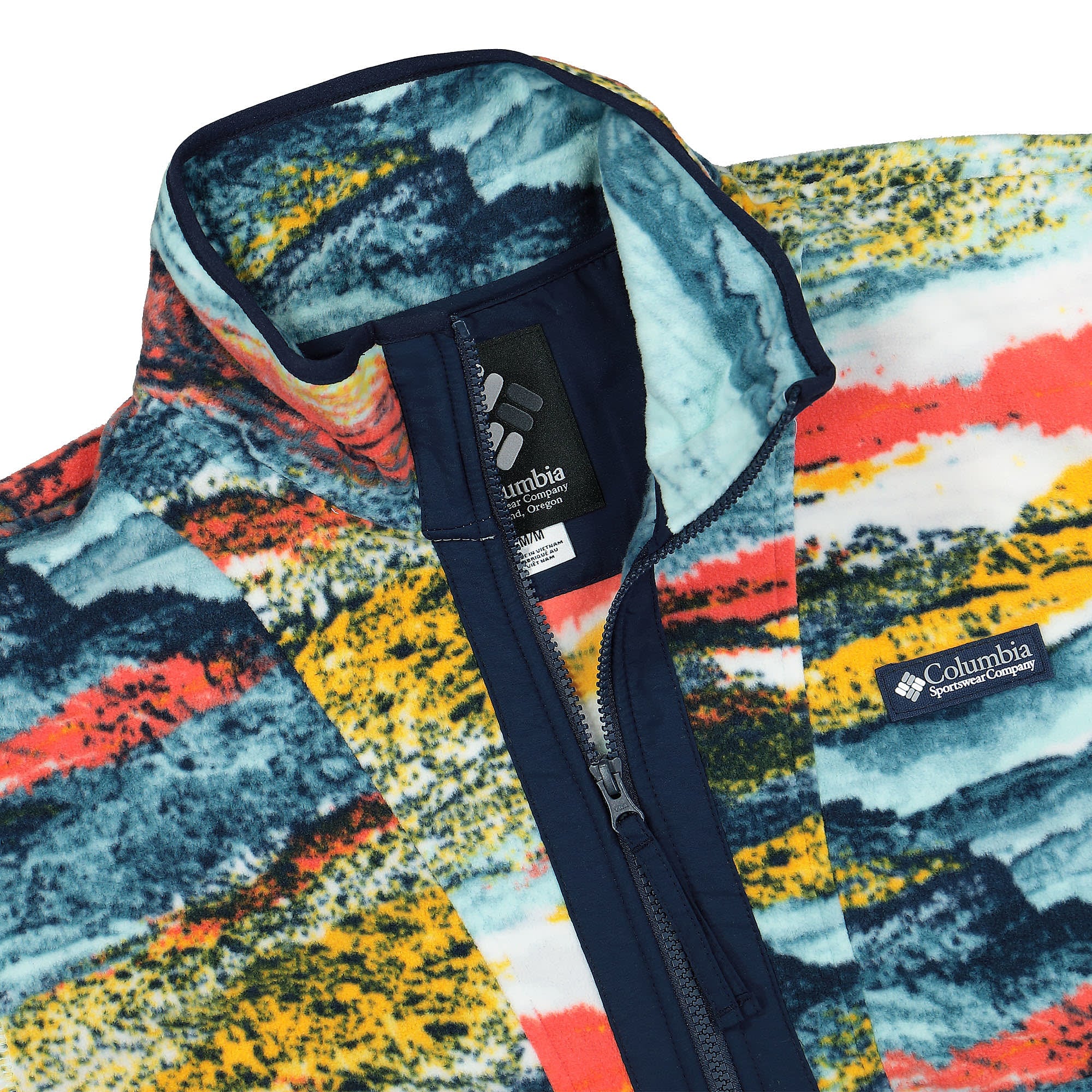 Columbia Back Bowl Lightweight Fleece Jacket Icy Morn Hyper Nature Fleece Jackets Close-up | Overkill