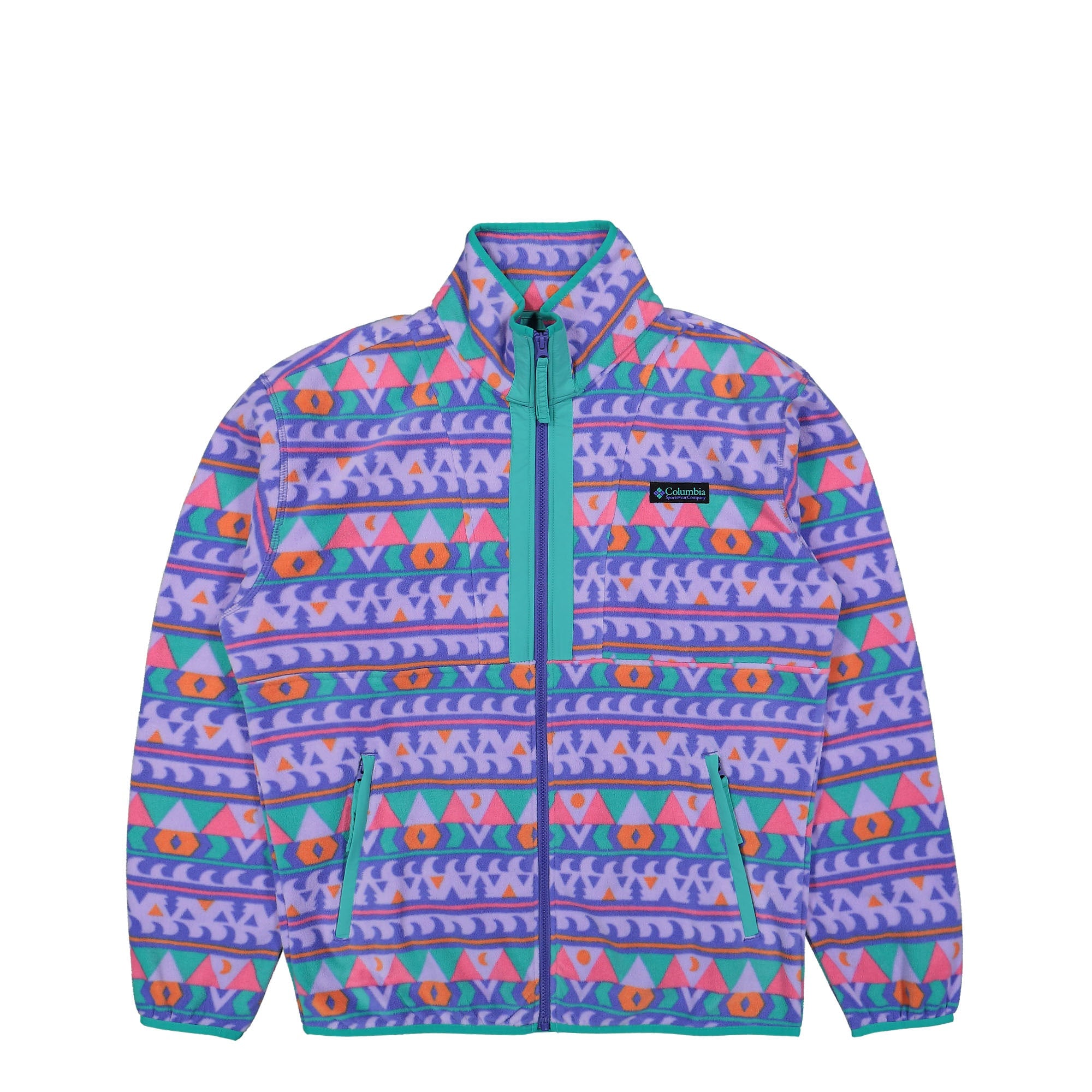 Columbia Back Bowl Lightweight Fleece Purple Lotus Camp Blanket / Bright Aqua Fleece Jackets 1890764547 | Overkill