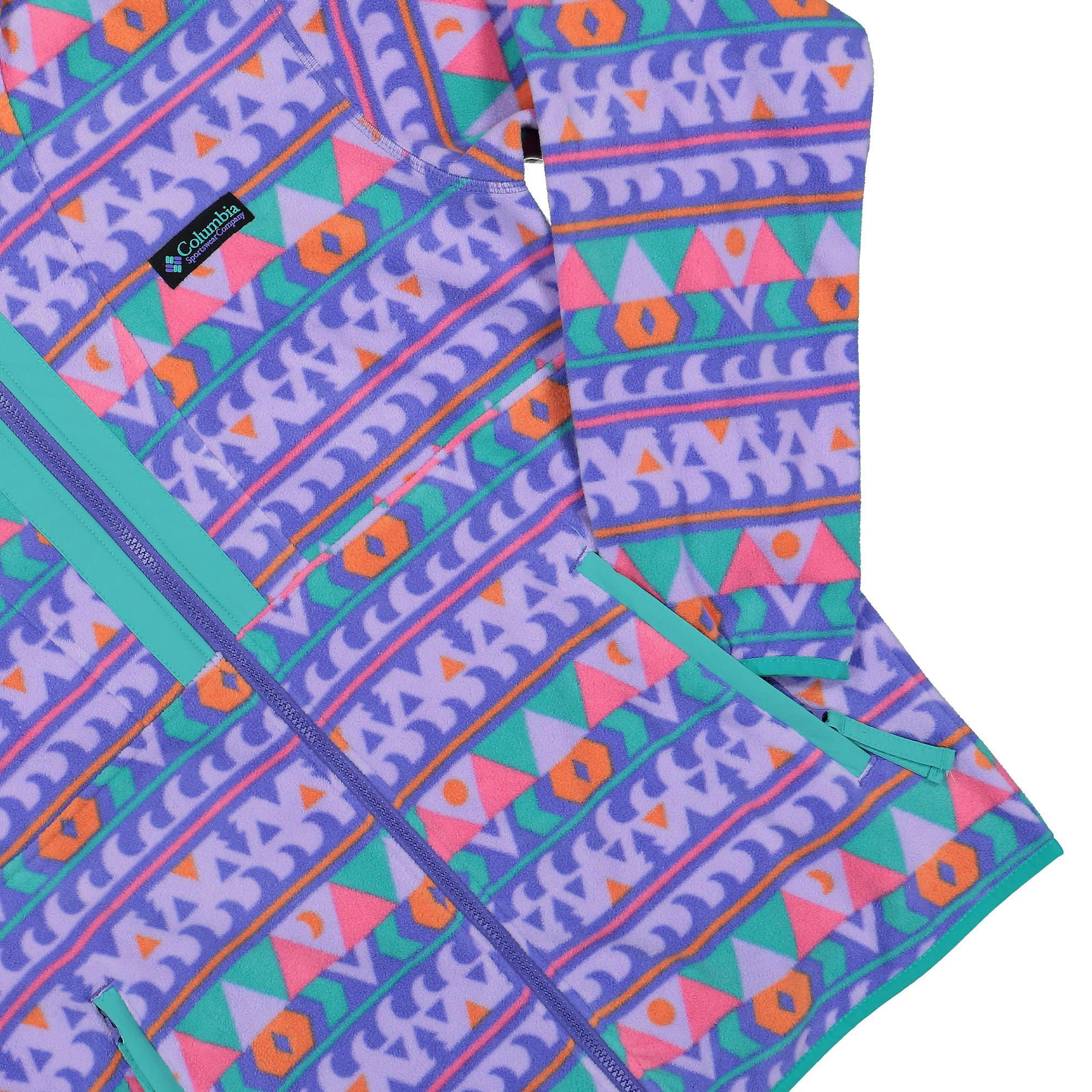 Columbia Back Bowl Lightweight Fleece Purple Lotus Camp Blanket / Bright Aqua Fleece Jackets Detailfoto | Overkill