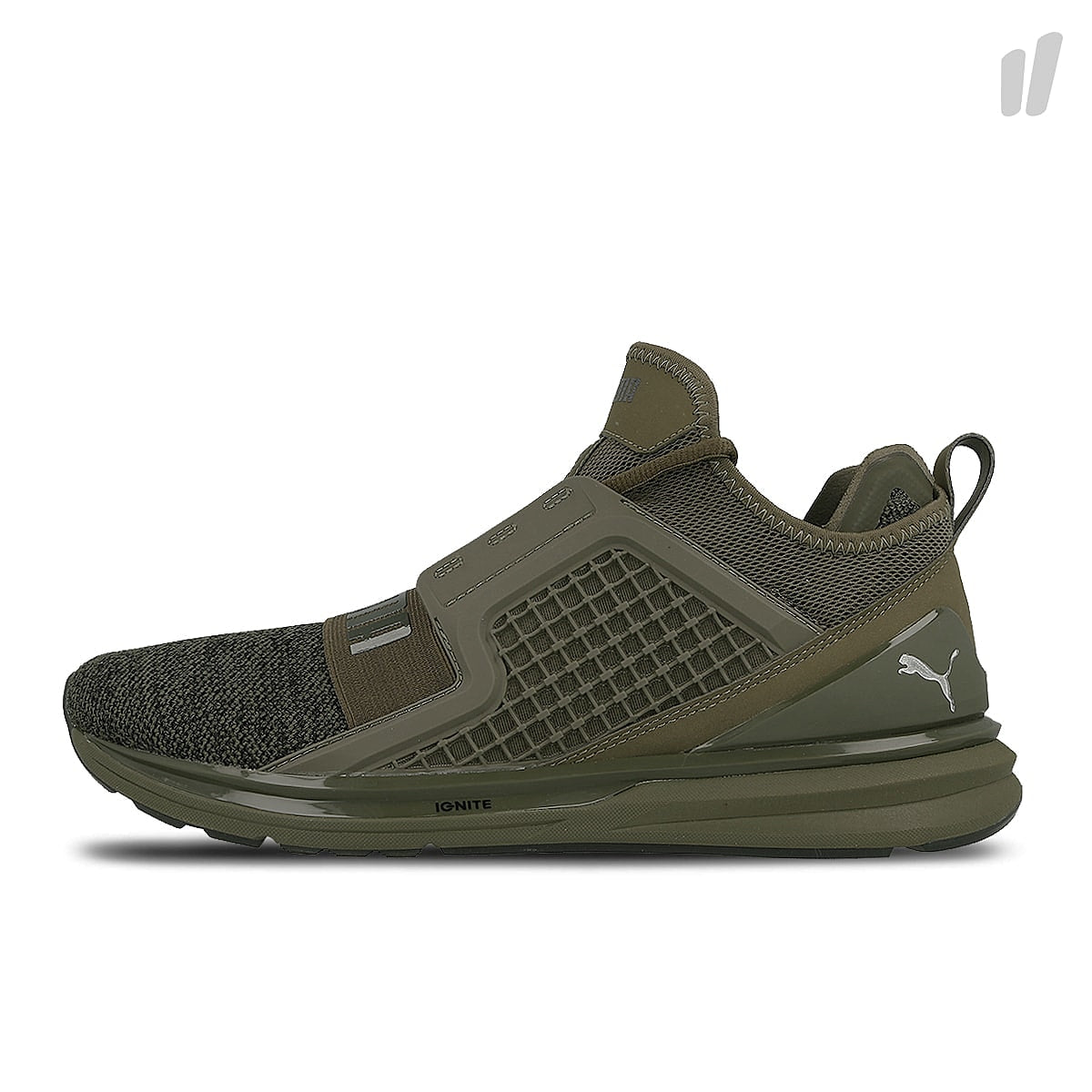 Puma ignite limitless knit Olive Night / Puma Black Sneakers 189987 03 | Overkill
