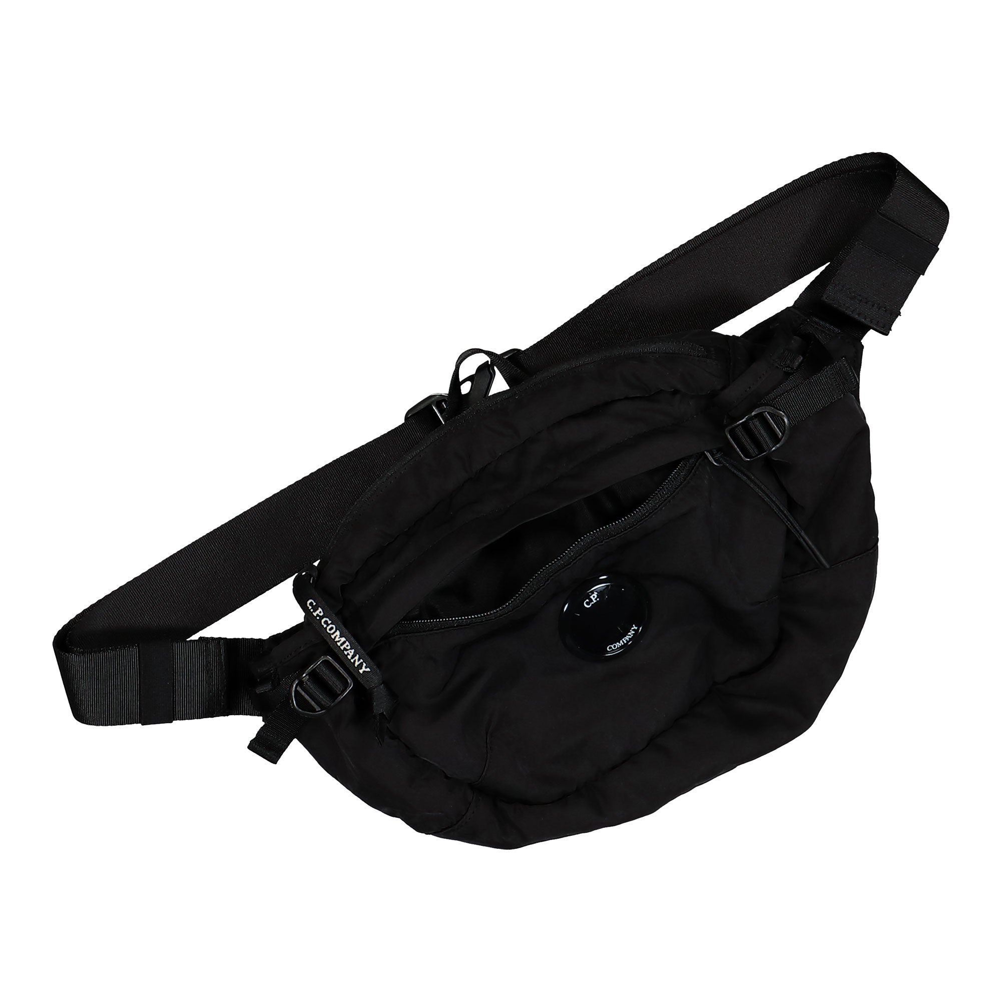 C.P. Company Nylon B Crossbody Pack Black Hip & Waist Bags Close-up | Overkill