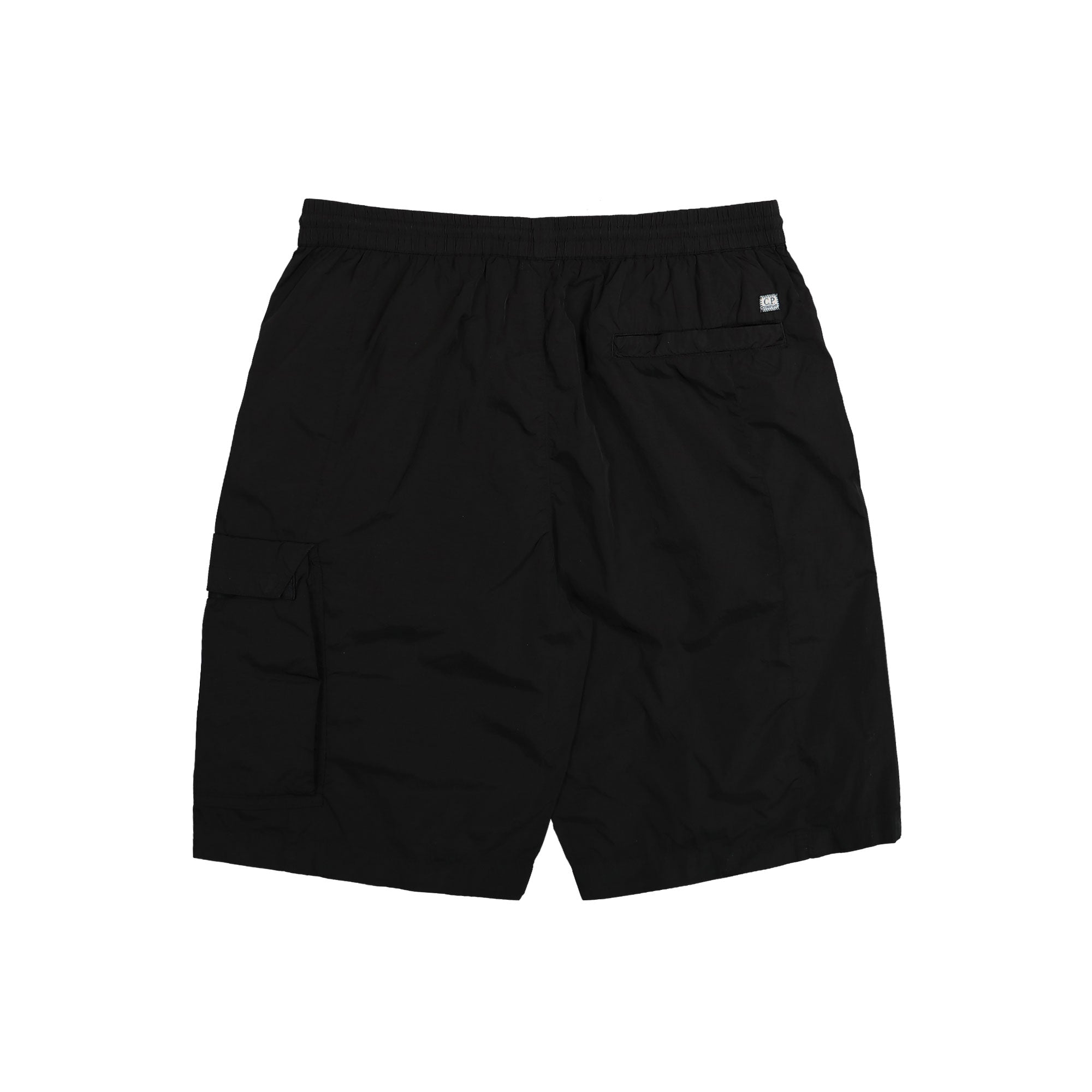C.P. Company Bermuda Cargo Chrome Black Shorts Material | Overkill