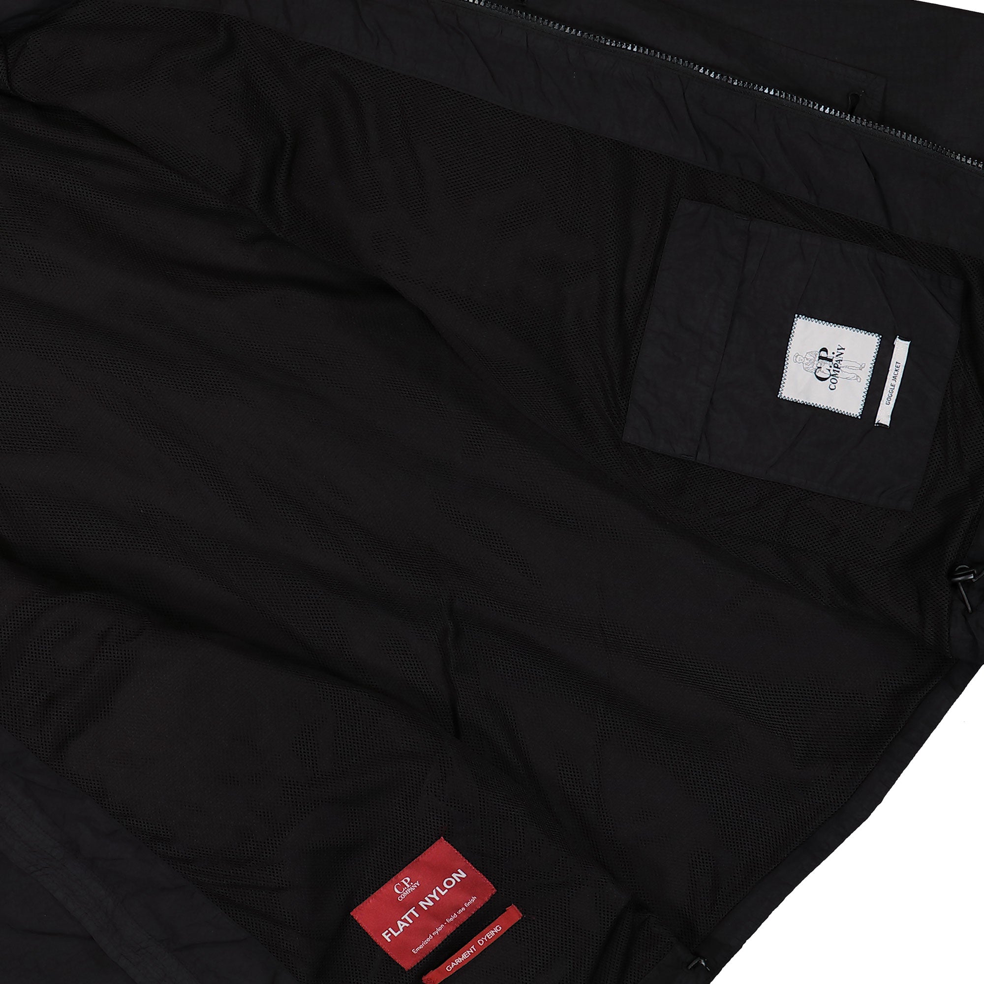 C.P. Company Flatt Nylon Goggle Overshirt Black Jackets Detail view 2 | Overkill