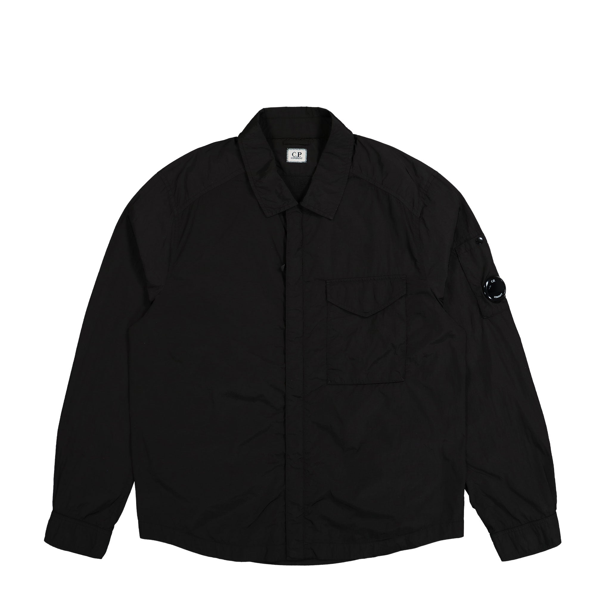 C.P. Company Chrome-R Full Zip Overshirt Black Jackets 18CMOS095A-005904G-999 | Overkill