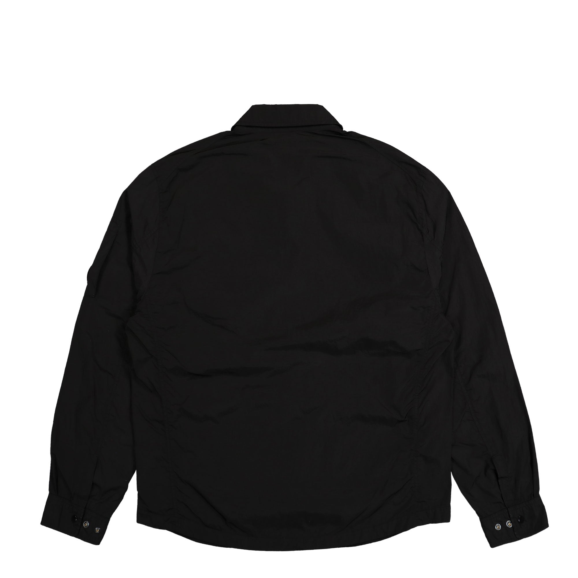 C.P. Company Chrome-R Full Zip Overshirt Black Jackets Material | Overkill