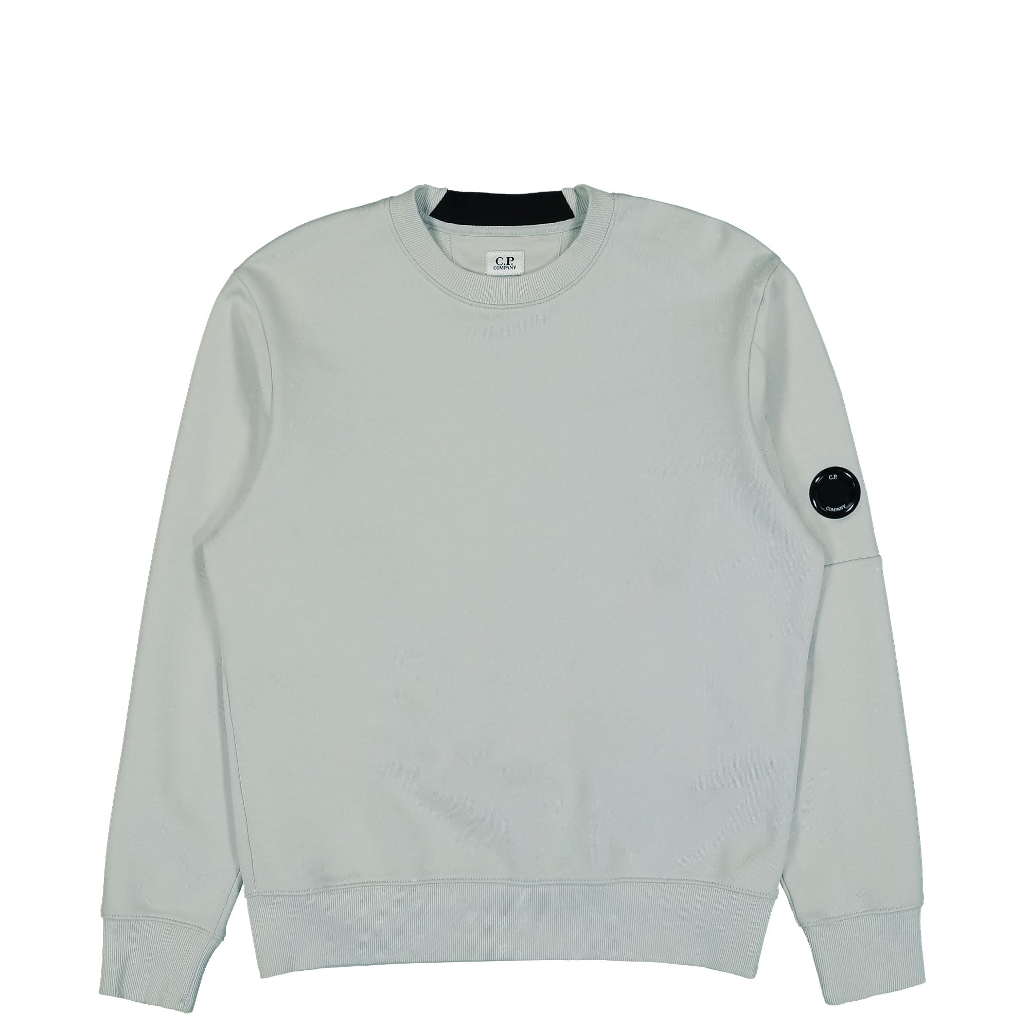 C.P. Company Diagonal Raised Fleece Crew Neck Lens Sweatshirt Blue Fox Sweatshirts 18CMSS023A-005086W 800 | Overkill