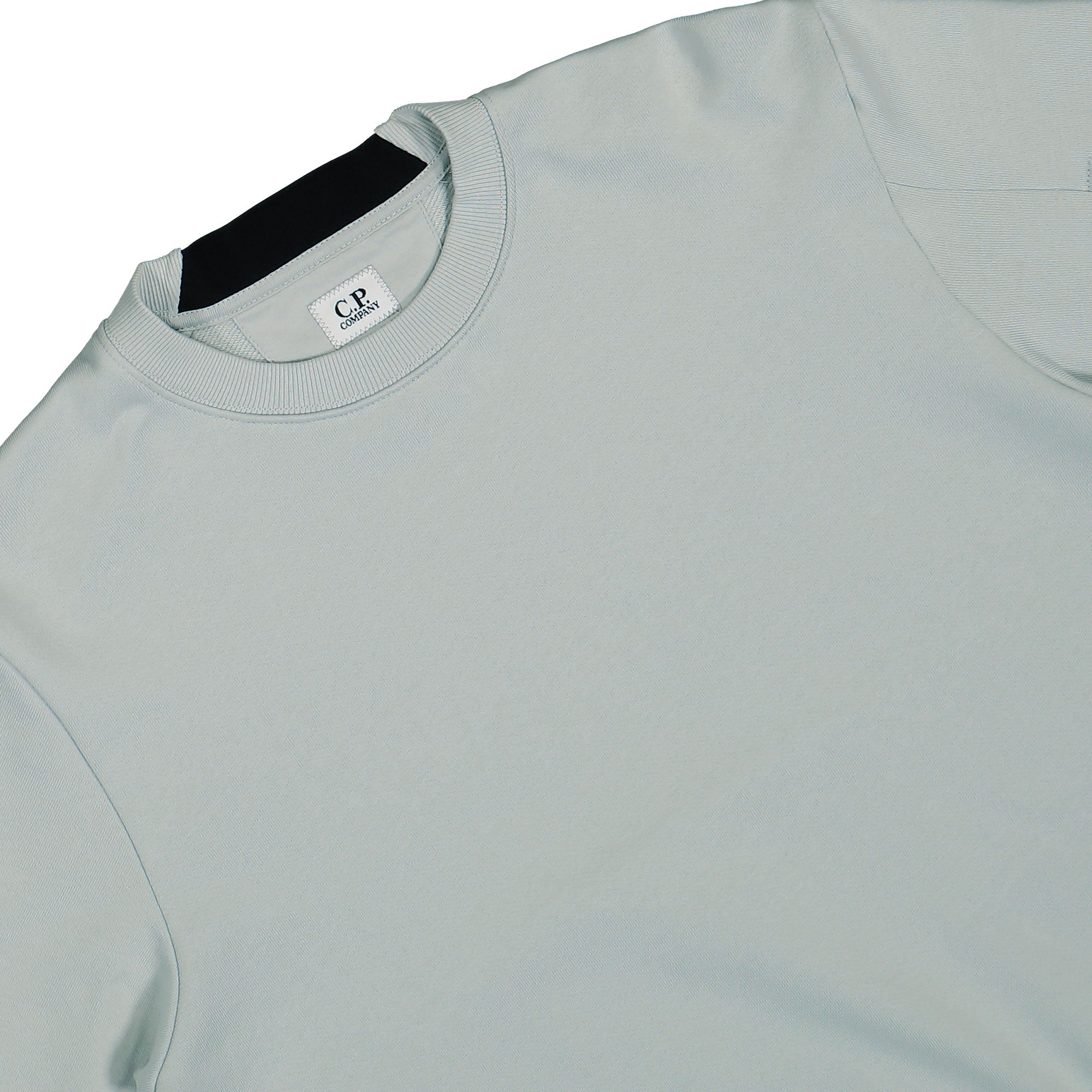 C.P. Company Diagonal Raised Fleece Crew Neck Lens Sweatshirt Blue Fox Sweatshirts Detail view 1 | Overkill