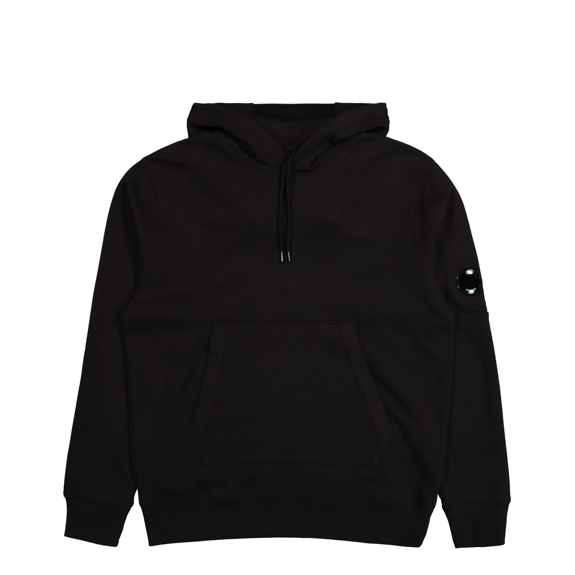 C.P. Company Diagonal Raised Fleece Hooded Sweatshirt Black Hoodies 18CMSS024A-005086W-999 | Overkill
