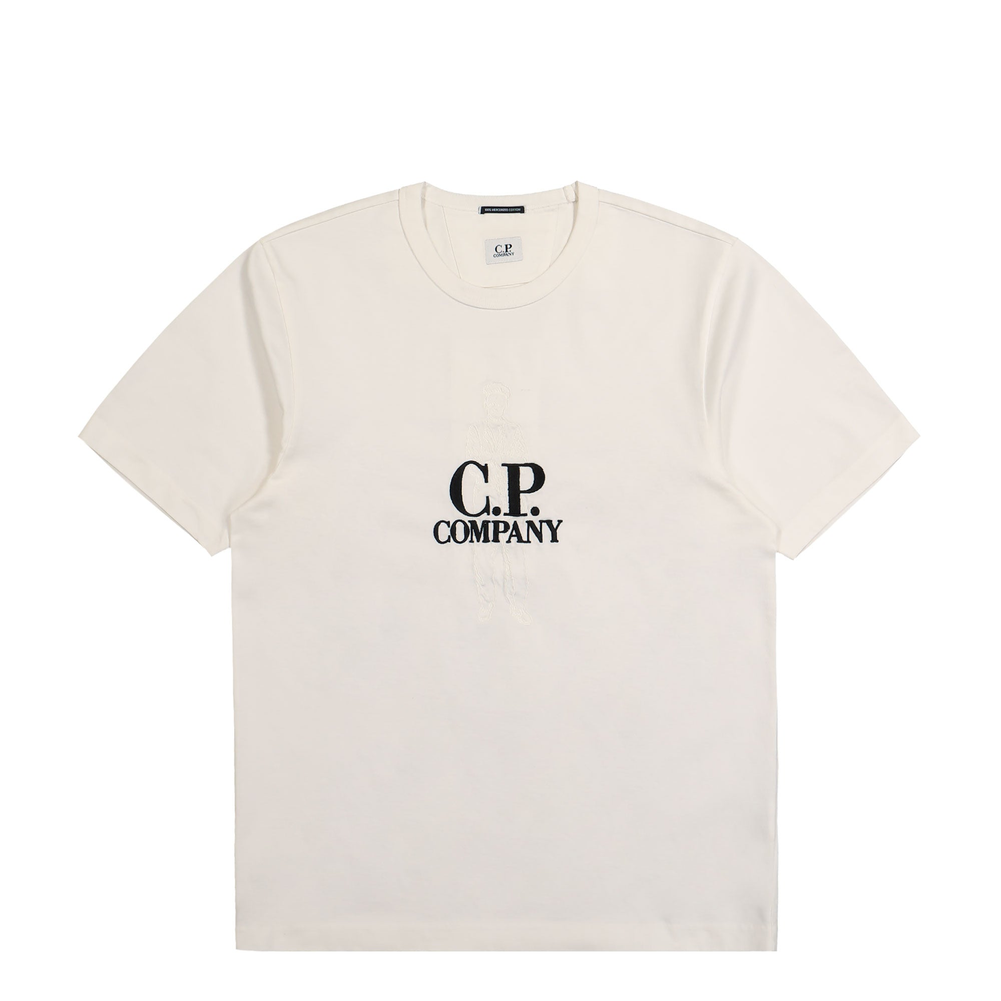 C.P. Company 30/2 Mercerized Jersey Twisted British Sailor T-Shirt Gauze White T-Shirts 18CMTS106A-110301W-103 | Overkill