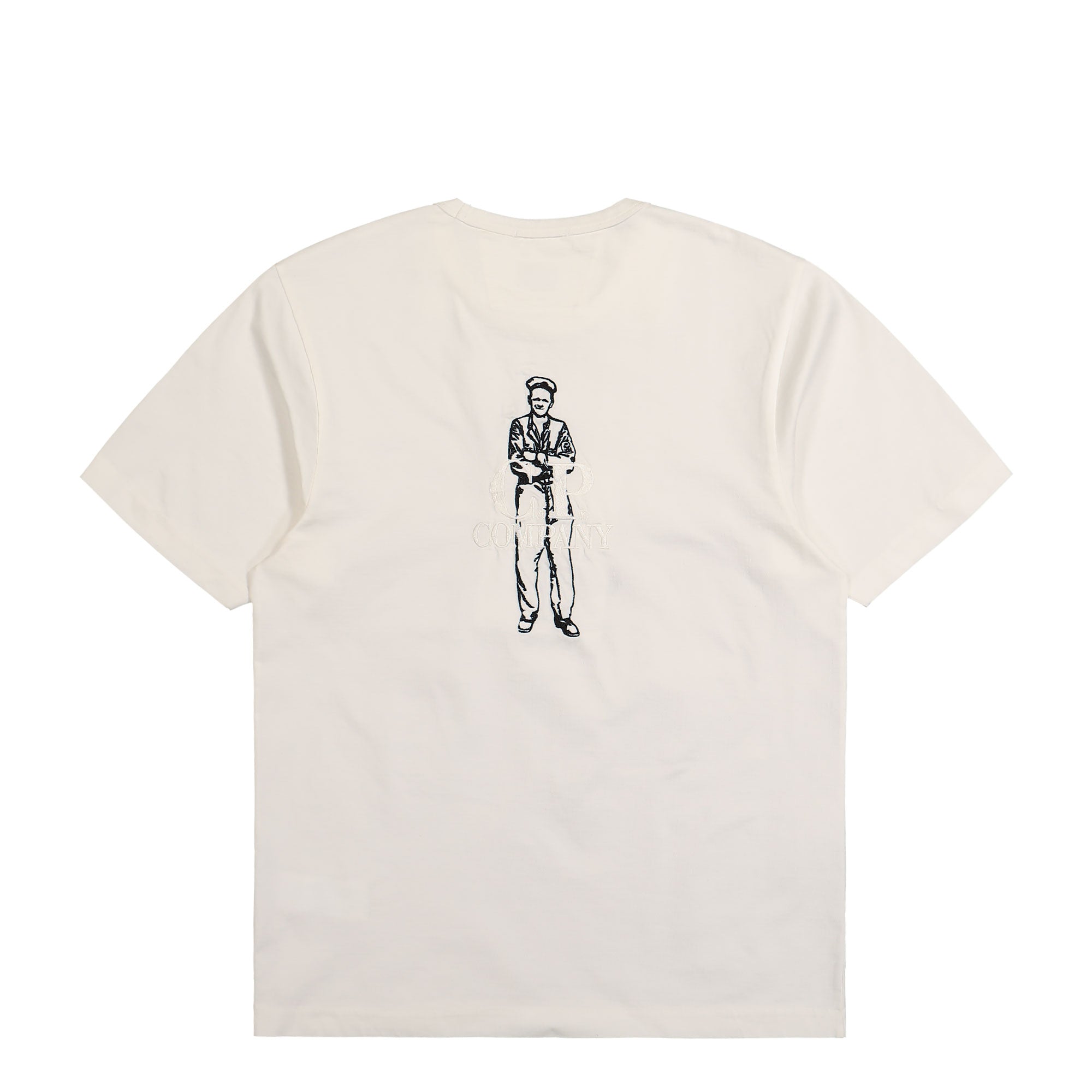 C.P. Company 30/2 Mercerized Jersey Twisted British Sailor T-Shirt Gauze White T-Shirts Material | Overkill