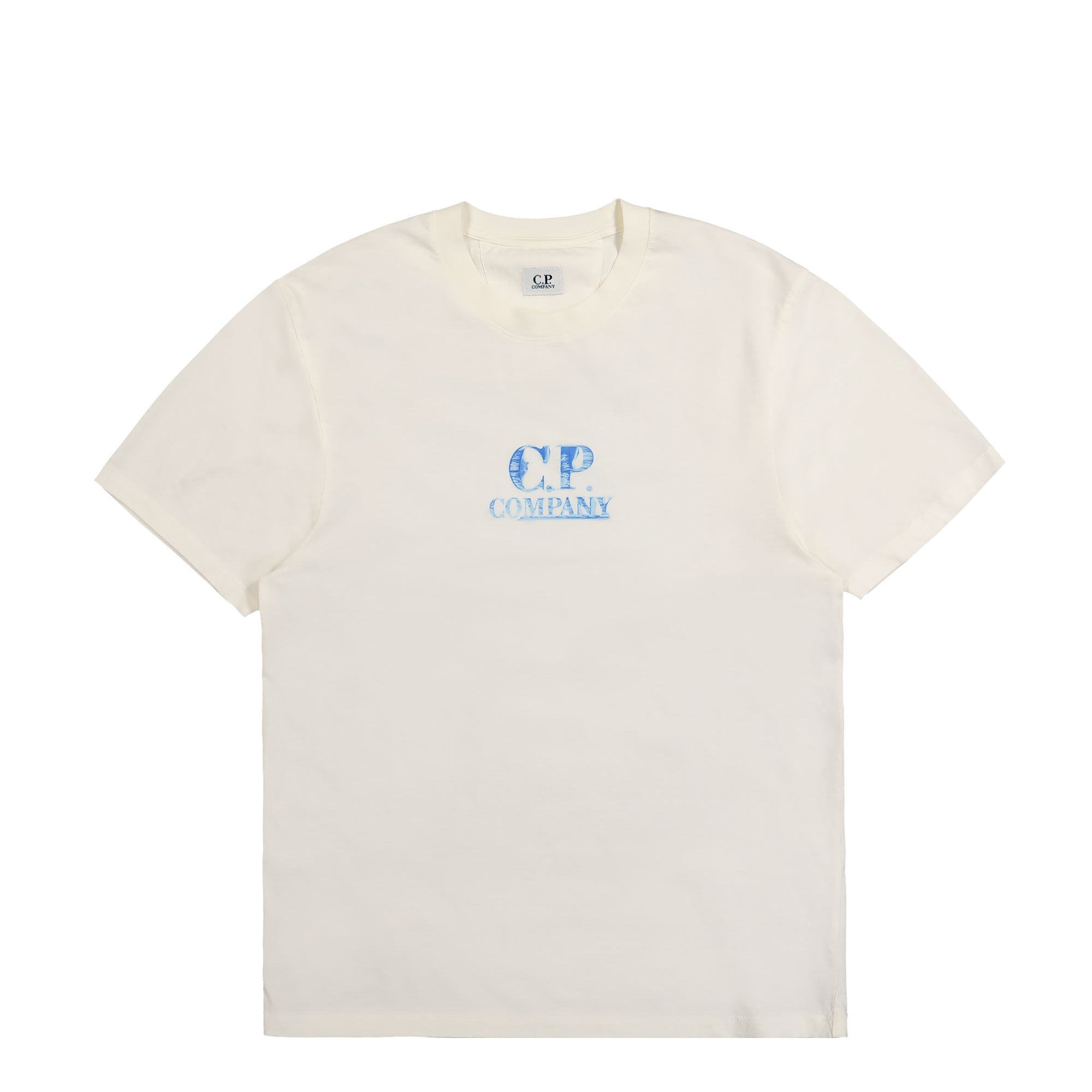 C.P. Company 30/1 Jersey Graphic Logo T-Shirt Gauze White T-Shirts 18CMTA143A-006586W-103 | Overkill