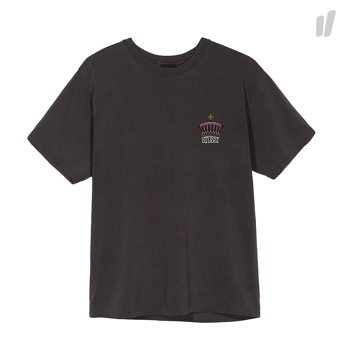 Stussy The Crown Pigment Dyed Tee Black T-Shirts 1904243 / 0001 | Overkill