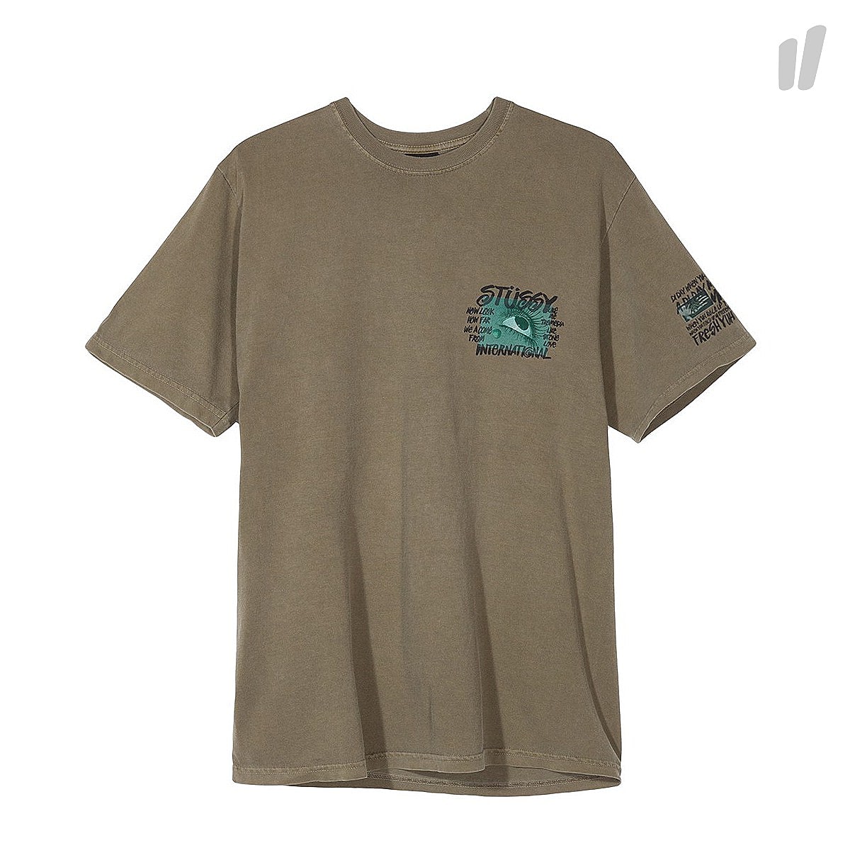 Stussy Stone Love Pigment Dyed Tee Army T-Shirts 1904316 / 0483 | Overkill