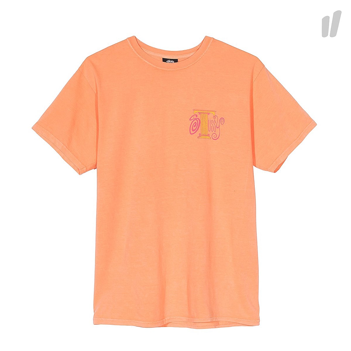 Stussy Column Pigment Dyed Tee Coral T-Shirts 1904354 / 0607 | Overkill