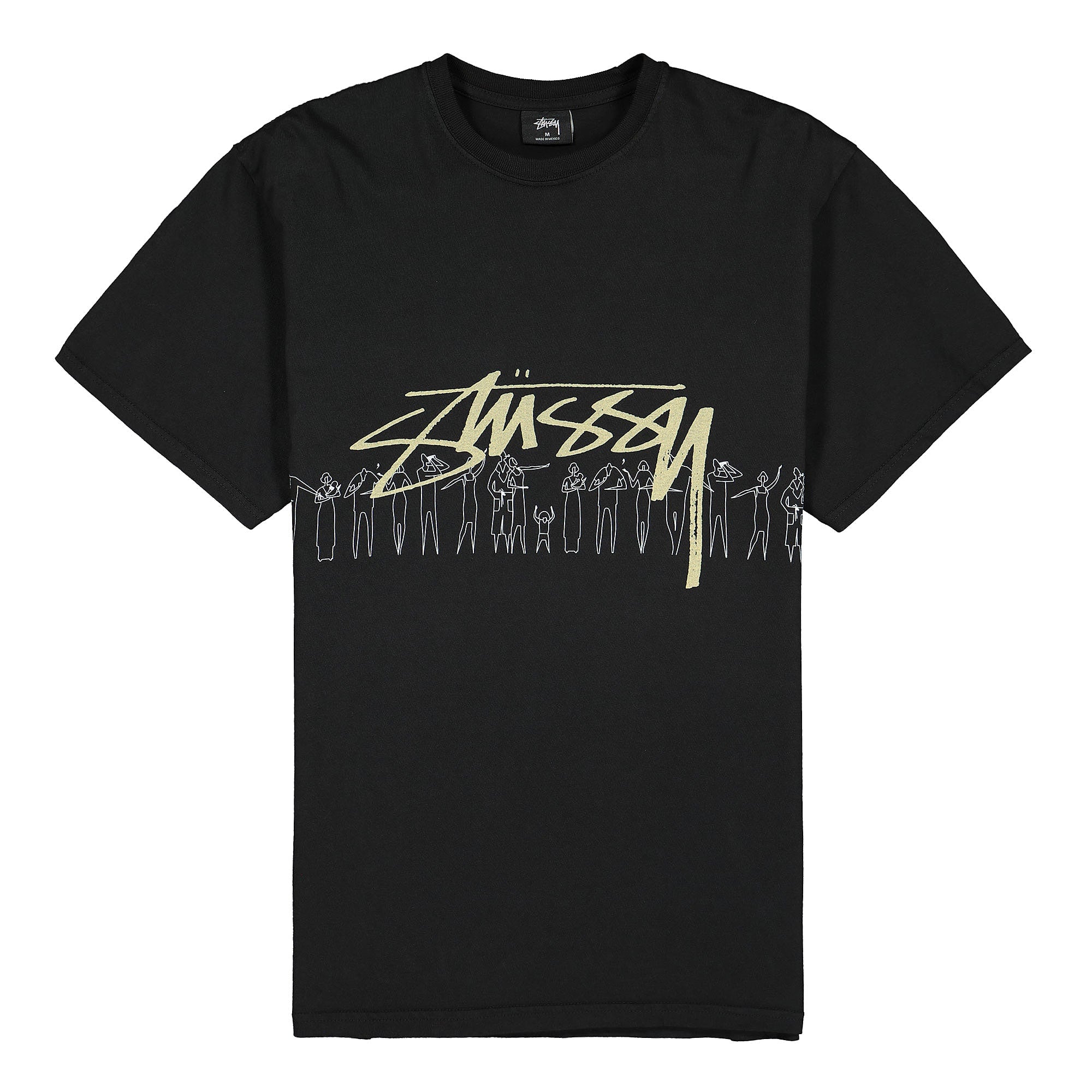Stussy People Stripe Pigment Dyed Tee Black T-Shirts 1904555 / 0001 | Overkill