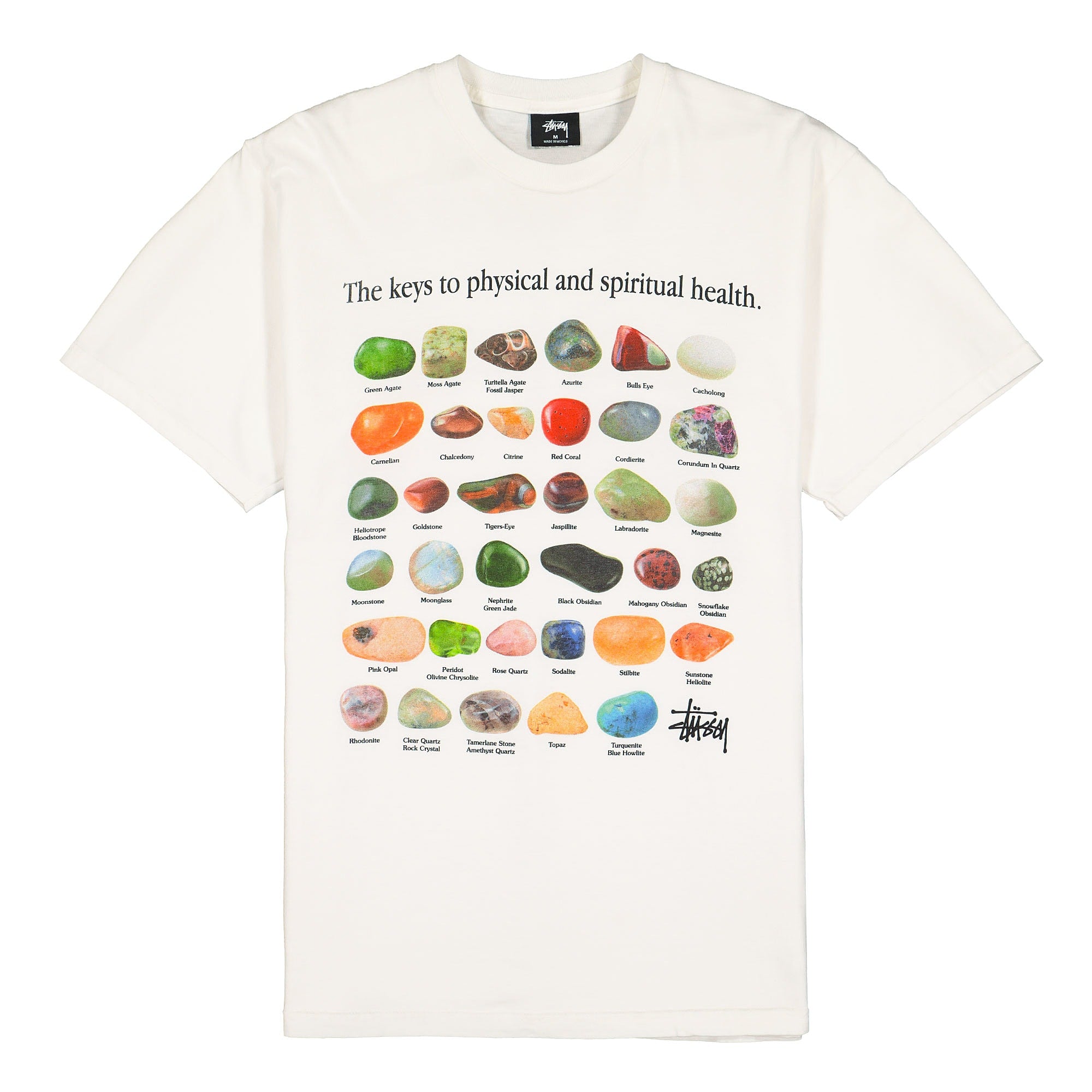 Stussy Stones Pigment Dyed Tee Natural T-Shirts 1904557 / 1002 | Overkill