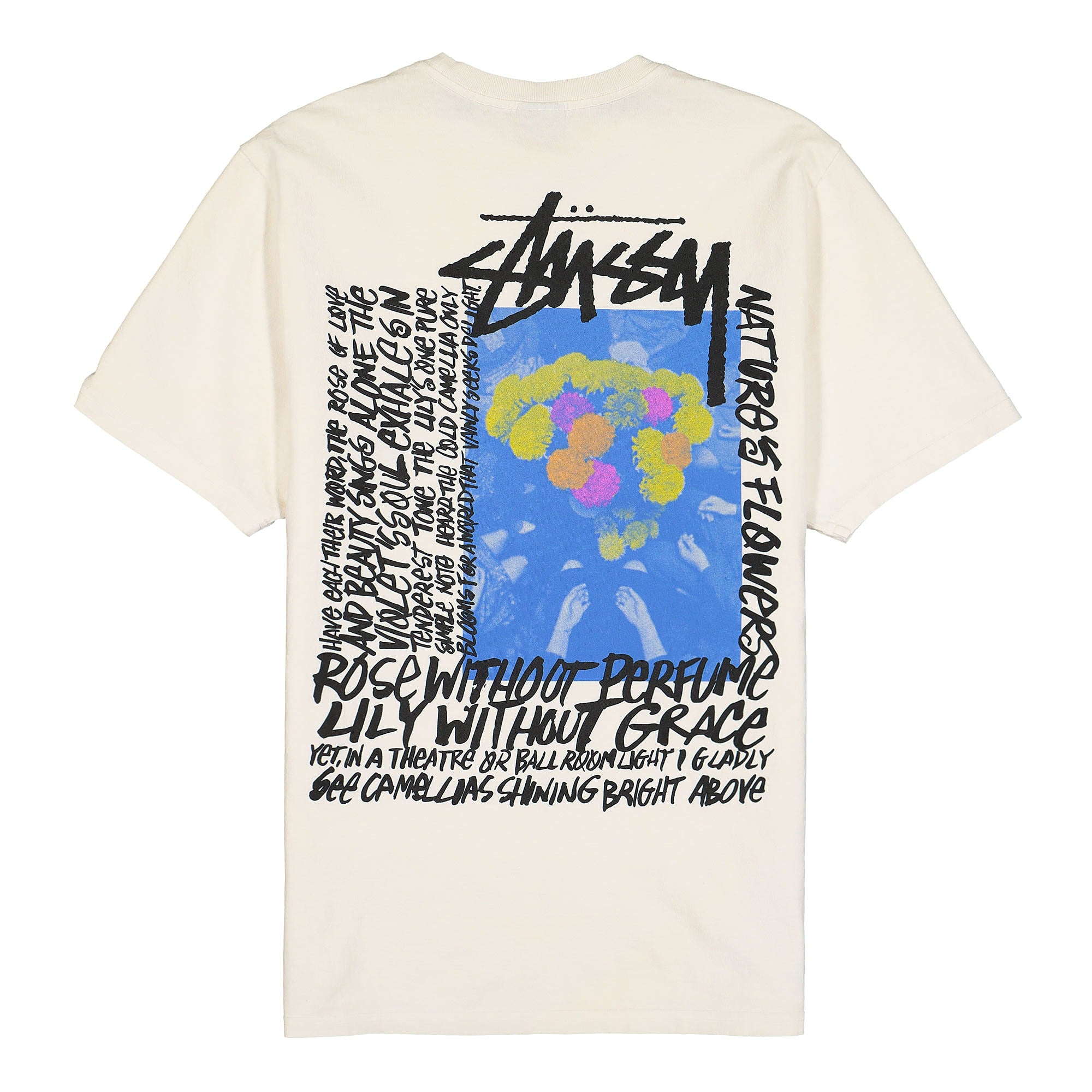 Stussy Camellias Pigment Dyed Tee Natural T-Shirts Material | Overkill